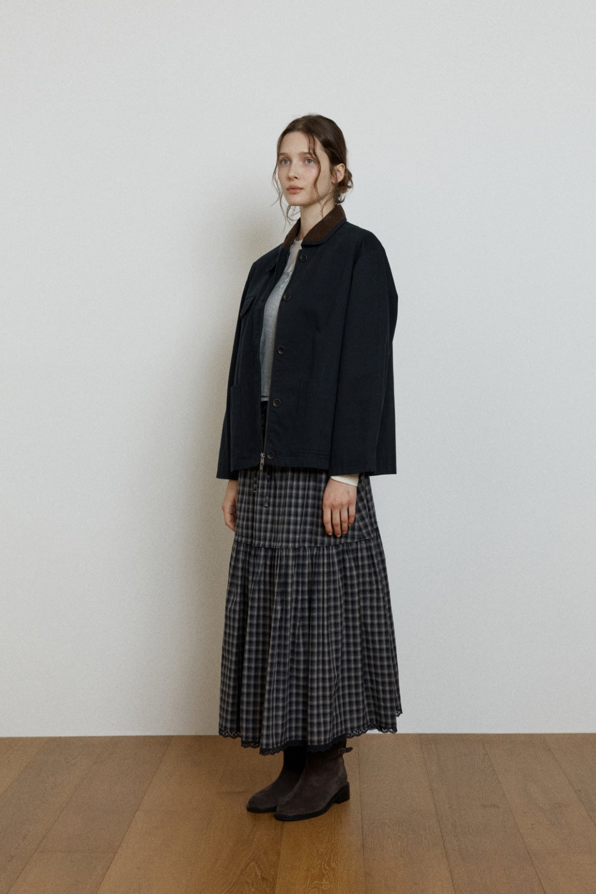 【YOONA同款】 CORDUROY COLLAR WORK JACKET
