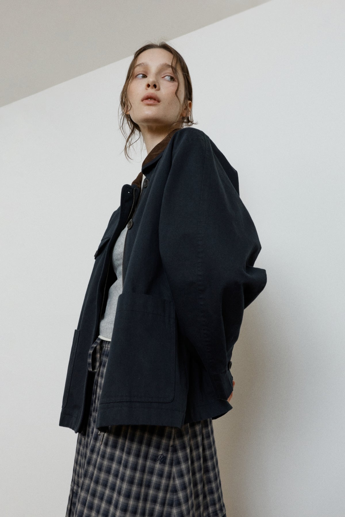 【YOONA同款】 CORDUROY COLLAR WORK JACKET