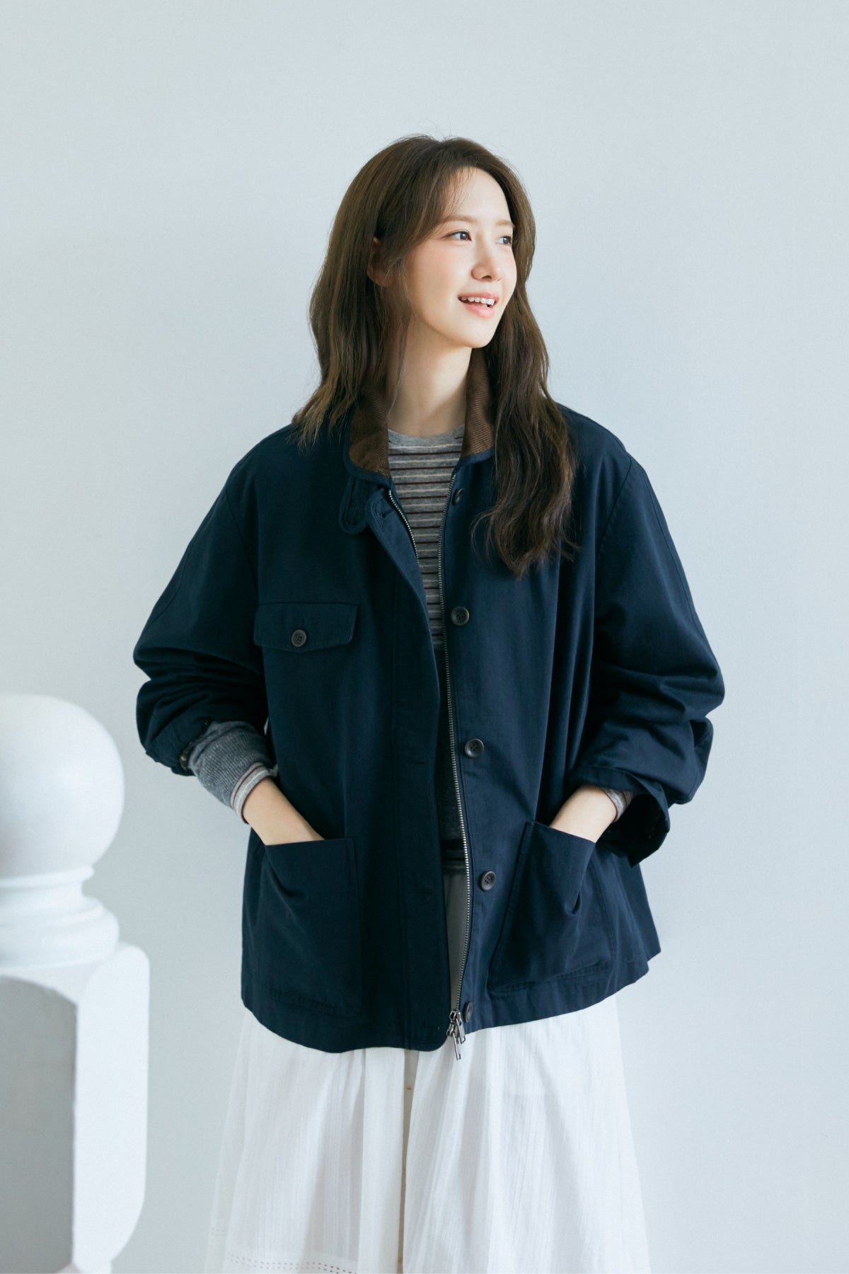 【YOONA同款】 CORDUROY COLLAR WORK JACKET
