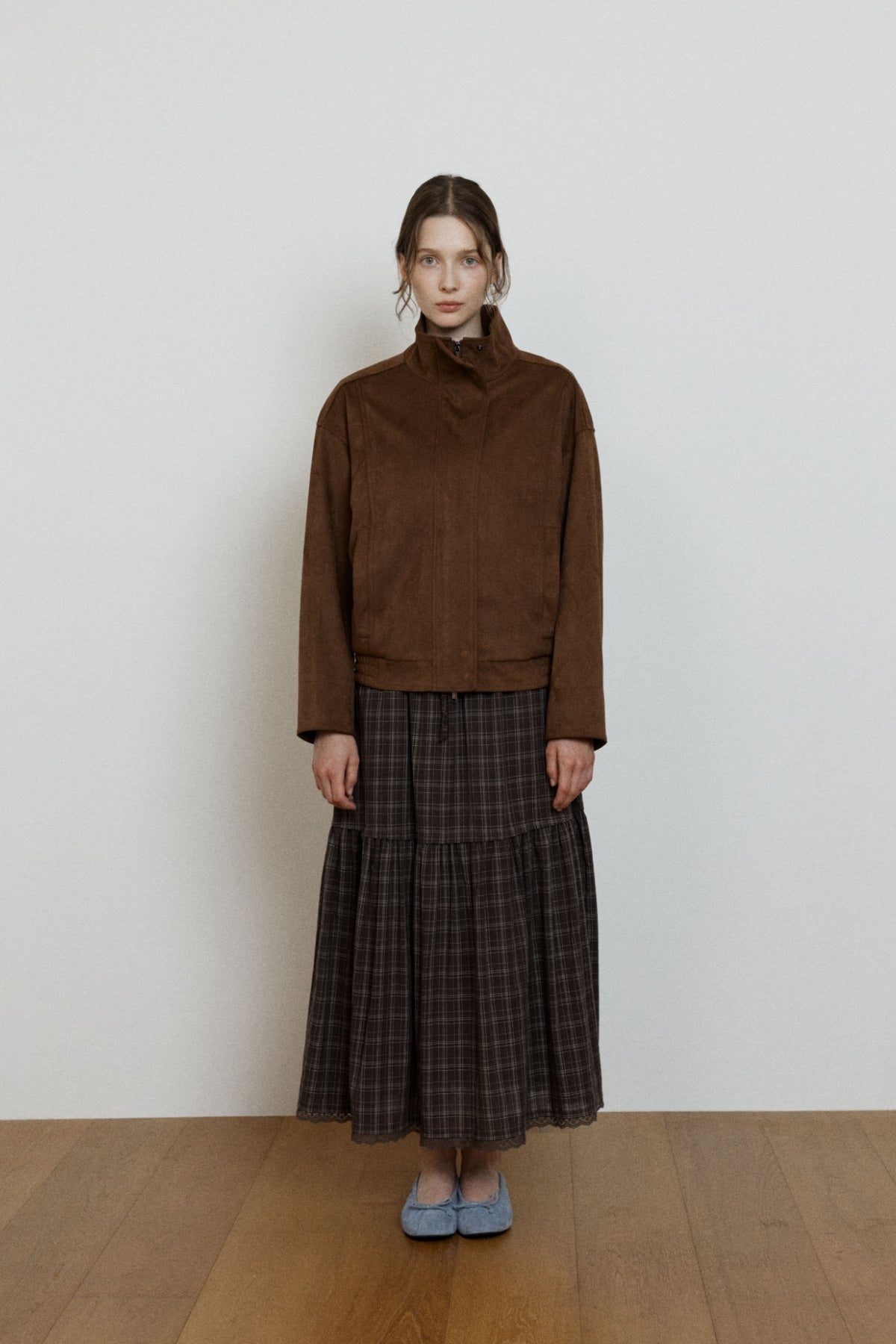 【YOONA同款】 HIGH NECK SUEDE JACKET