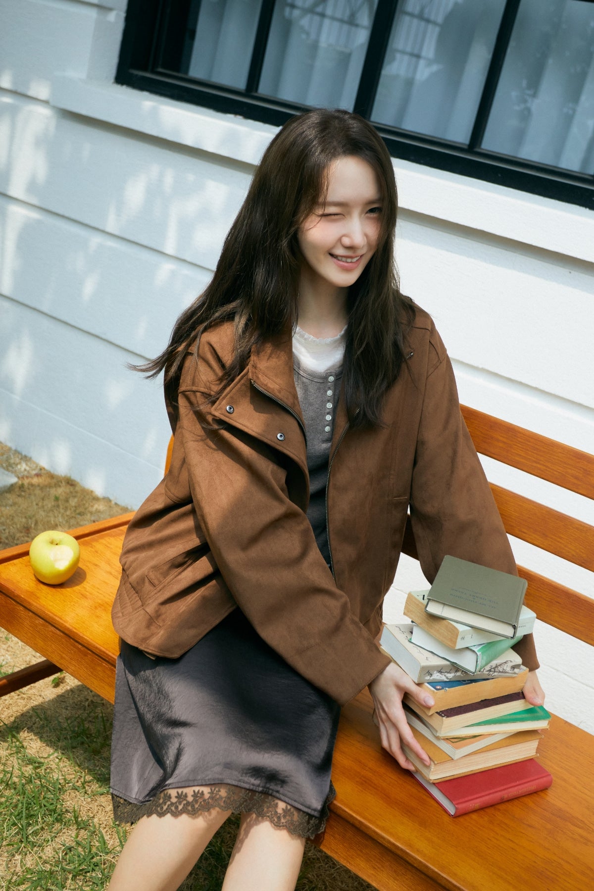【YOONA同款】 HIGH NECK SUEDE JACKET