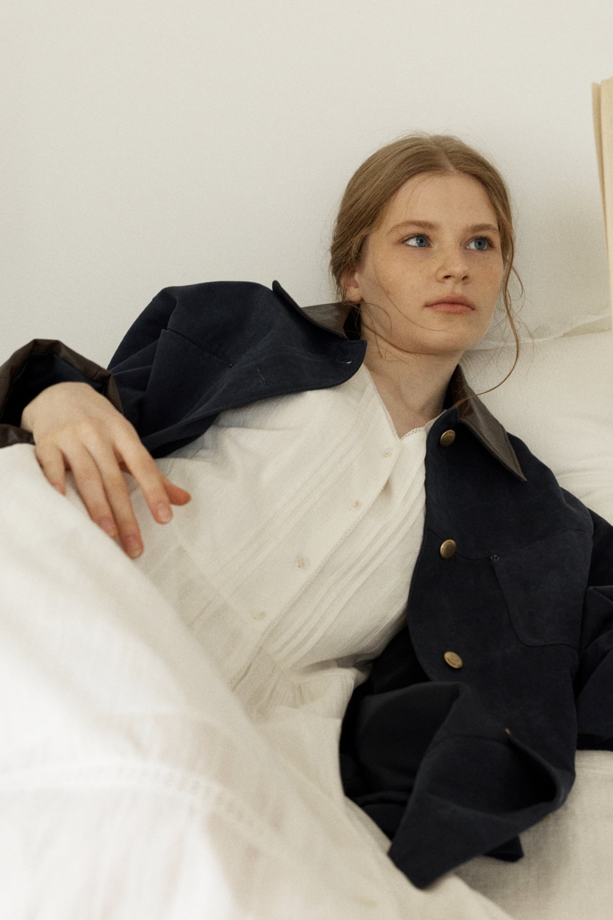 【YOONA同款】 EYELET BUTTON LAYERED ONE-PIECE