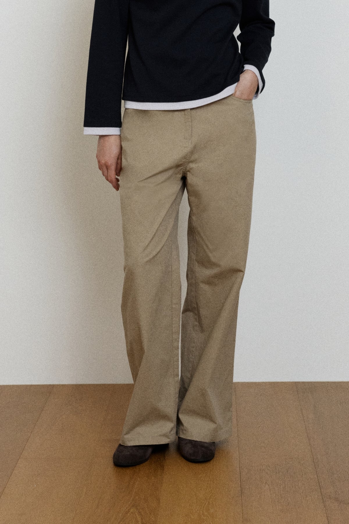 【YOONA同款】 COTTON BACK BANDING PANTS