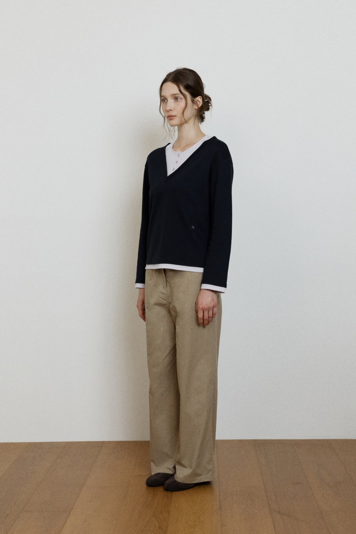 【YOONA同款】 COTTON BACK BANDING PANTS