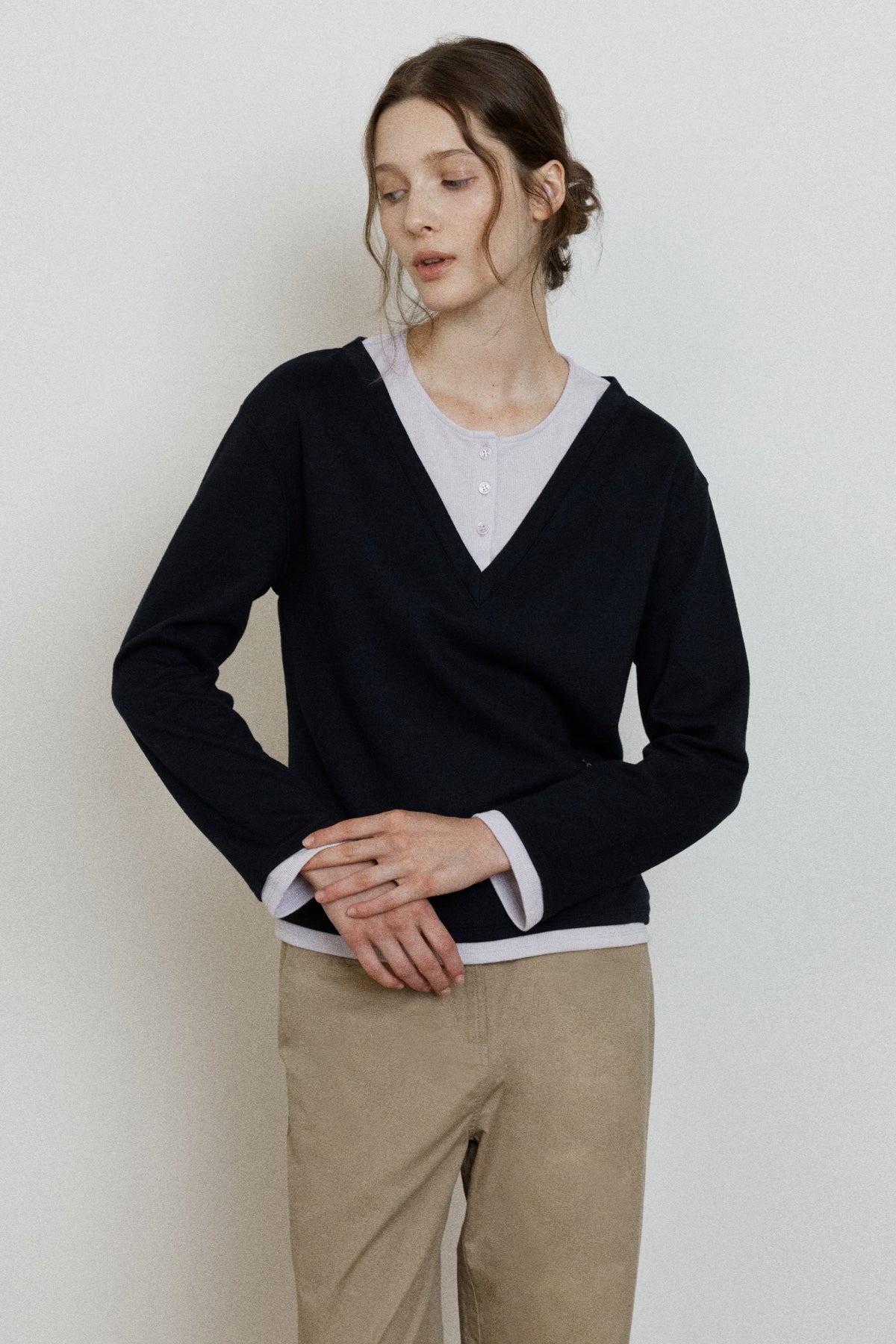 【YOONA同款】 COTTON BACK BANDING PANTS