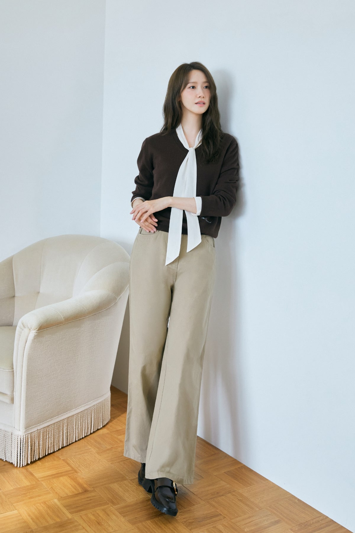 【YOONA同款】 COTTON BACK BANDING PANTS
