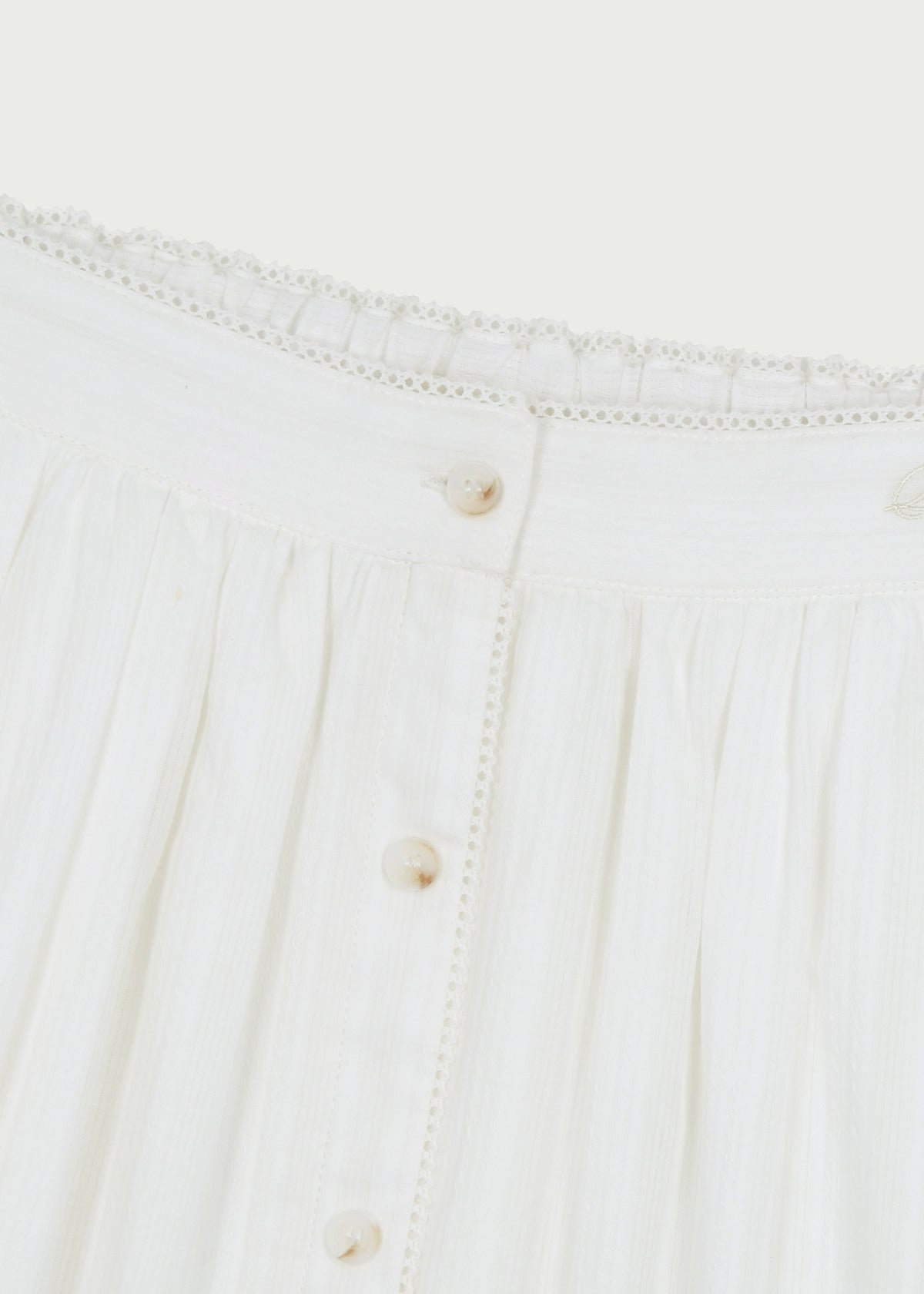 【YOONA同款】 EYELET BUTTON LAYERED SKIRT