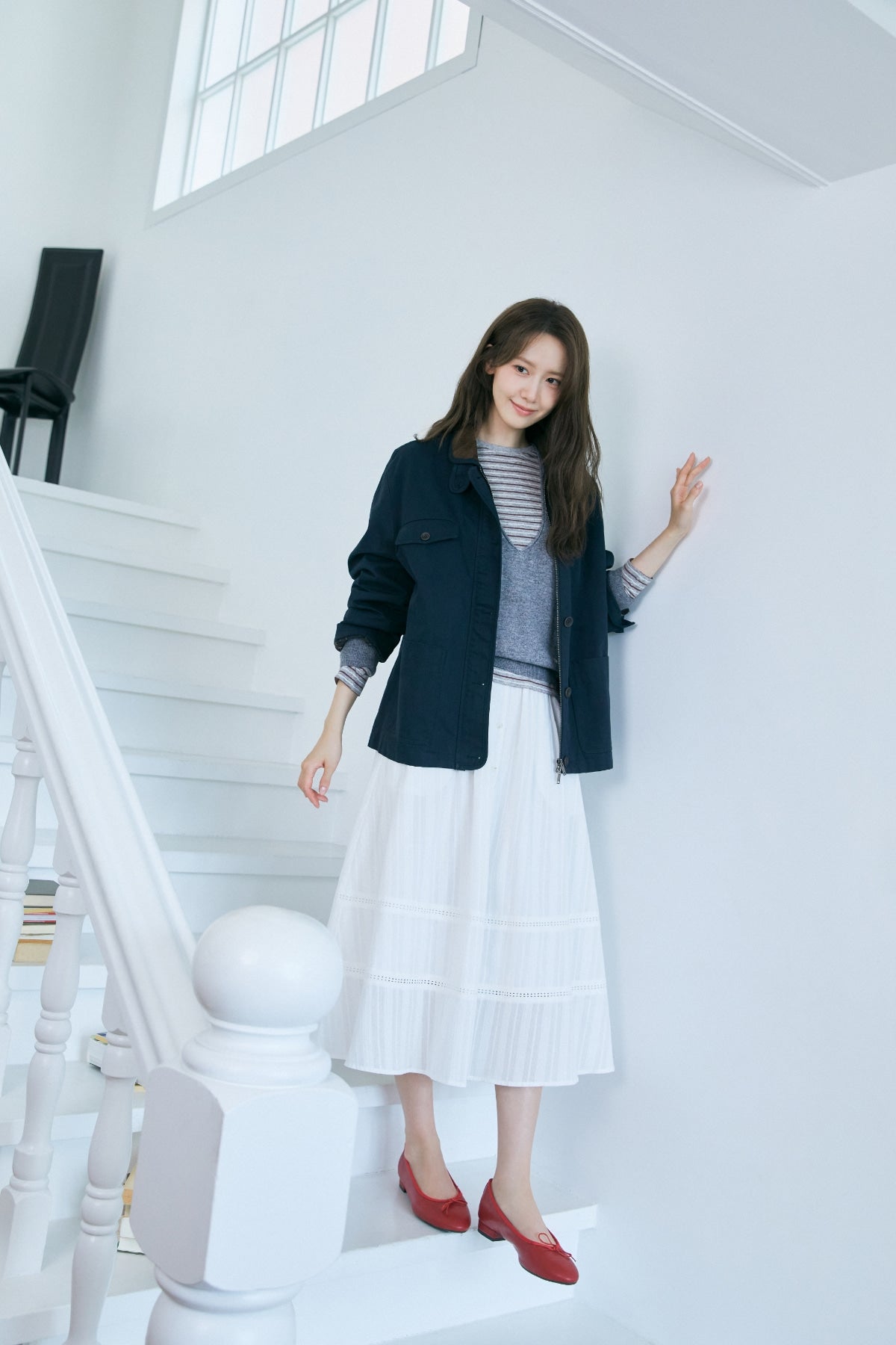 【YOONA同款】 EYELET BUTTON LAYERED SKIRT