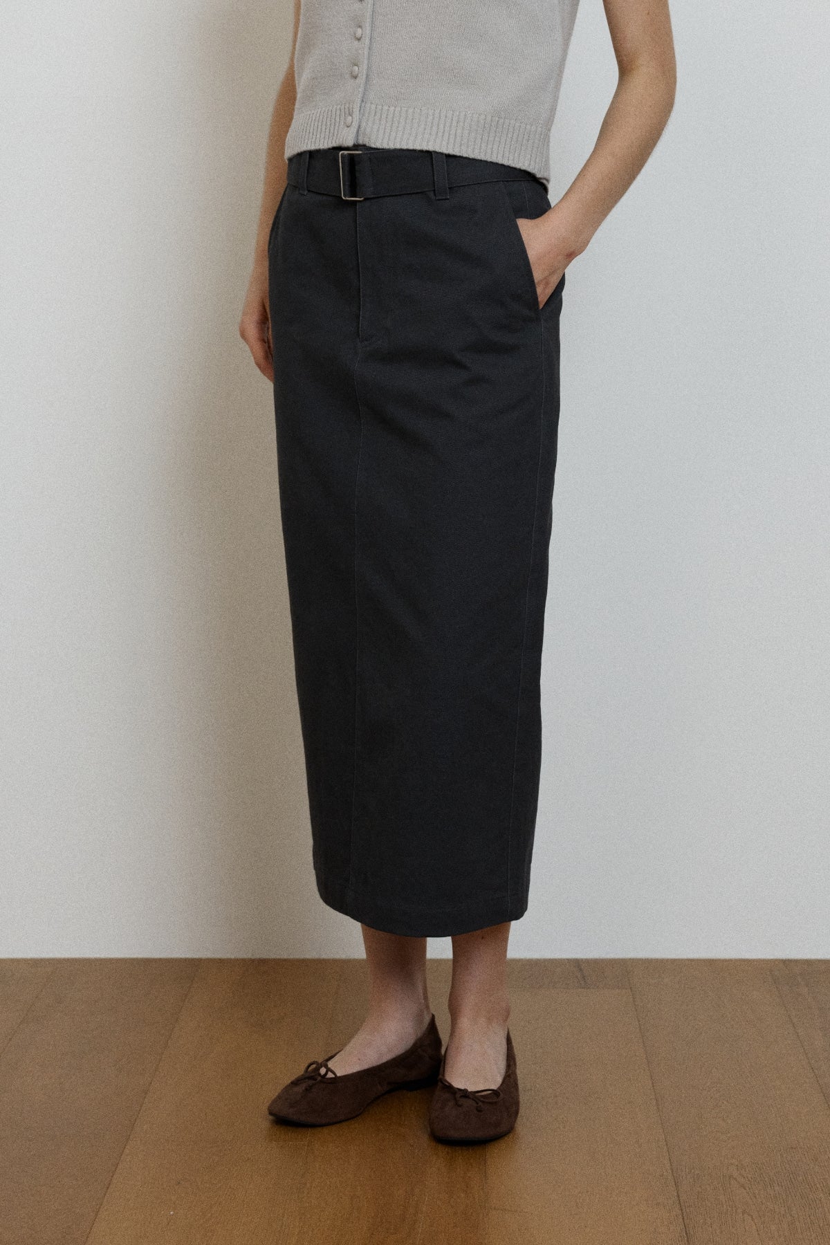 【YOONA同款】 BELTED H-LINE SKIRT