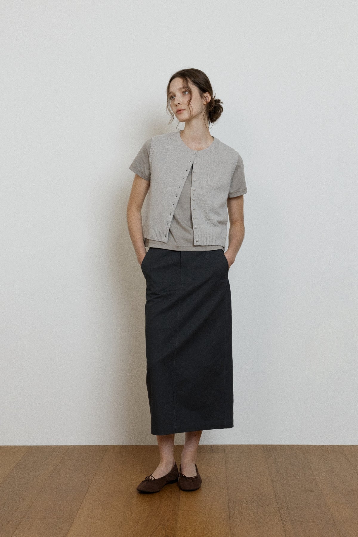 【YOONA同款】 BELTED H-LINE SKIRT