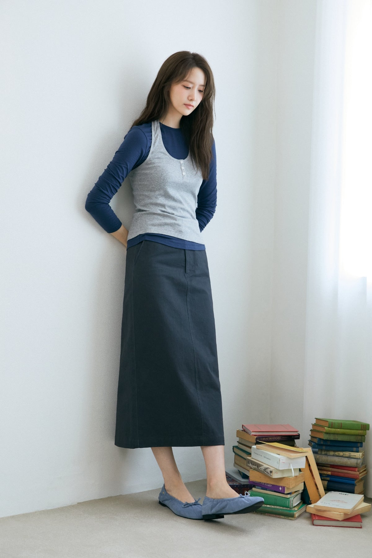 【YOONA同款】 BELTED H-LINE SKIRT