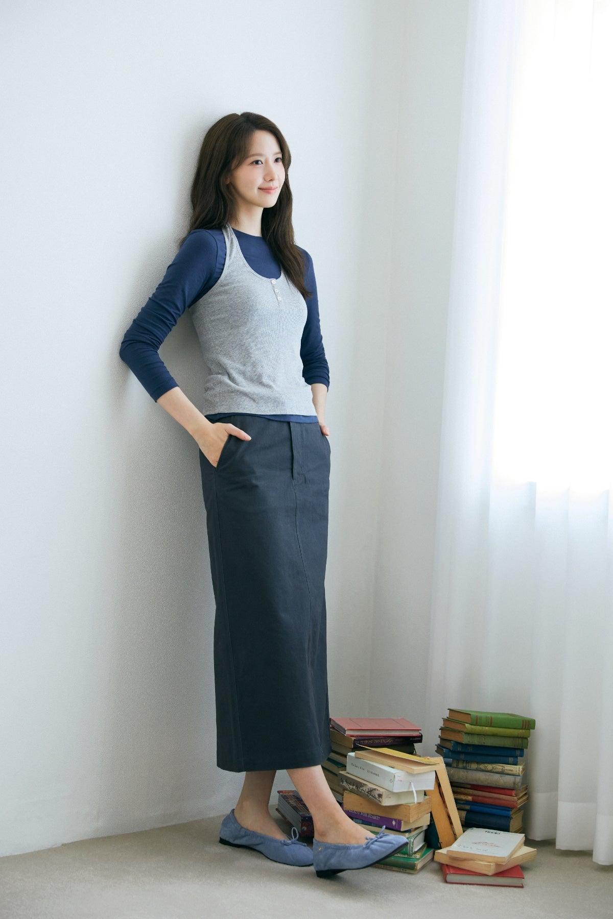 【YOONA同款】 BELTED H-LINE SKIRT