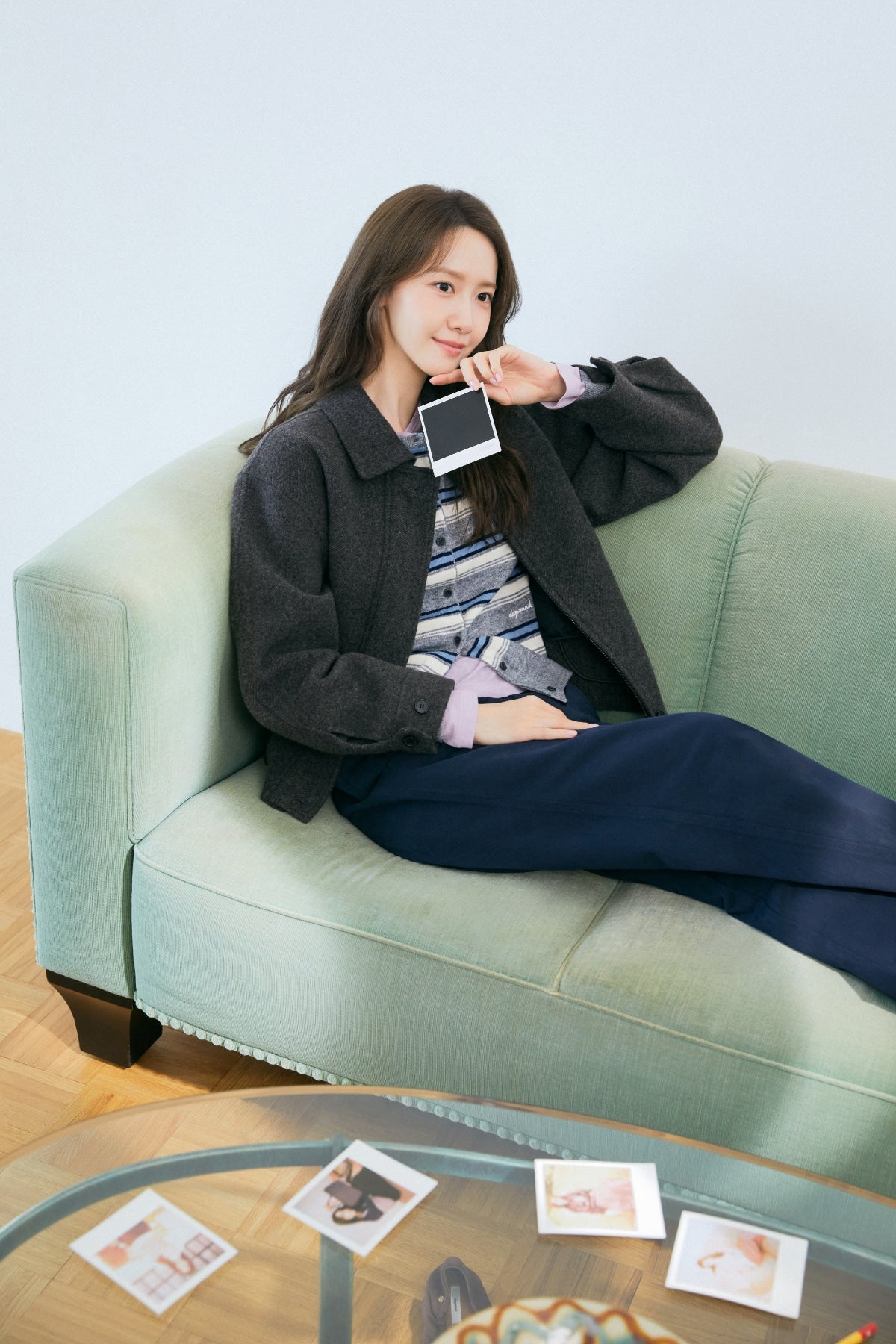 【YOONA同款】 WOOL STRIPE KNIT CARDIGAN