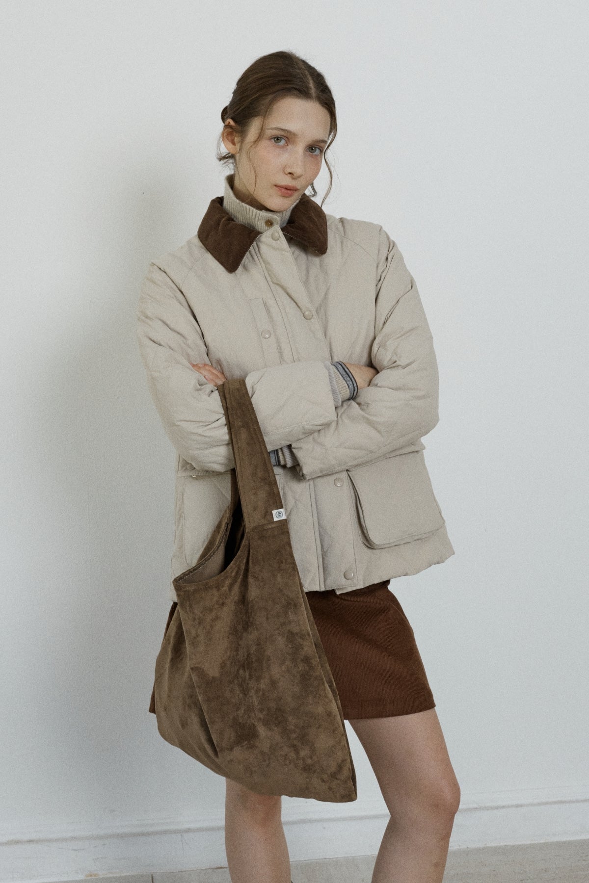 【YOONA同款】 DIAMOND QUILTED HALF JACKET