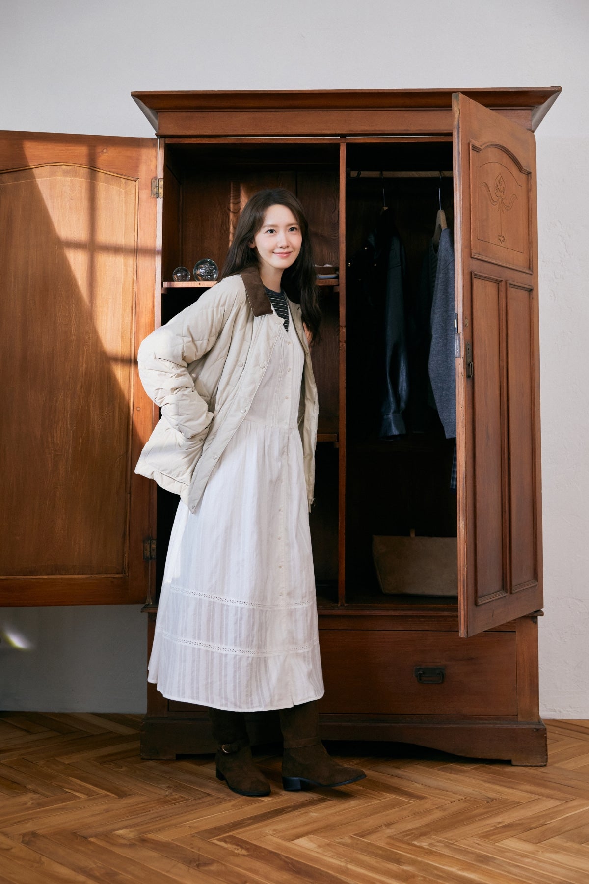 【YOONA同款】 DIAMOND QUILTED HALF JACKET