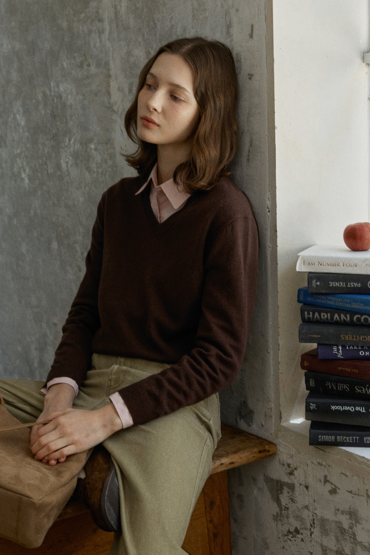 【YOONA同款】 WOOL V-NECK PULLOVER