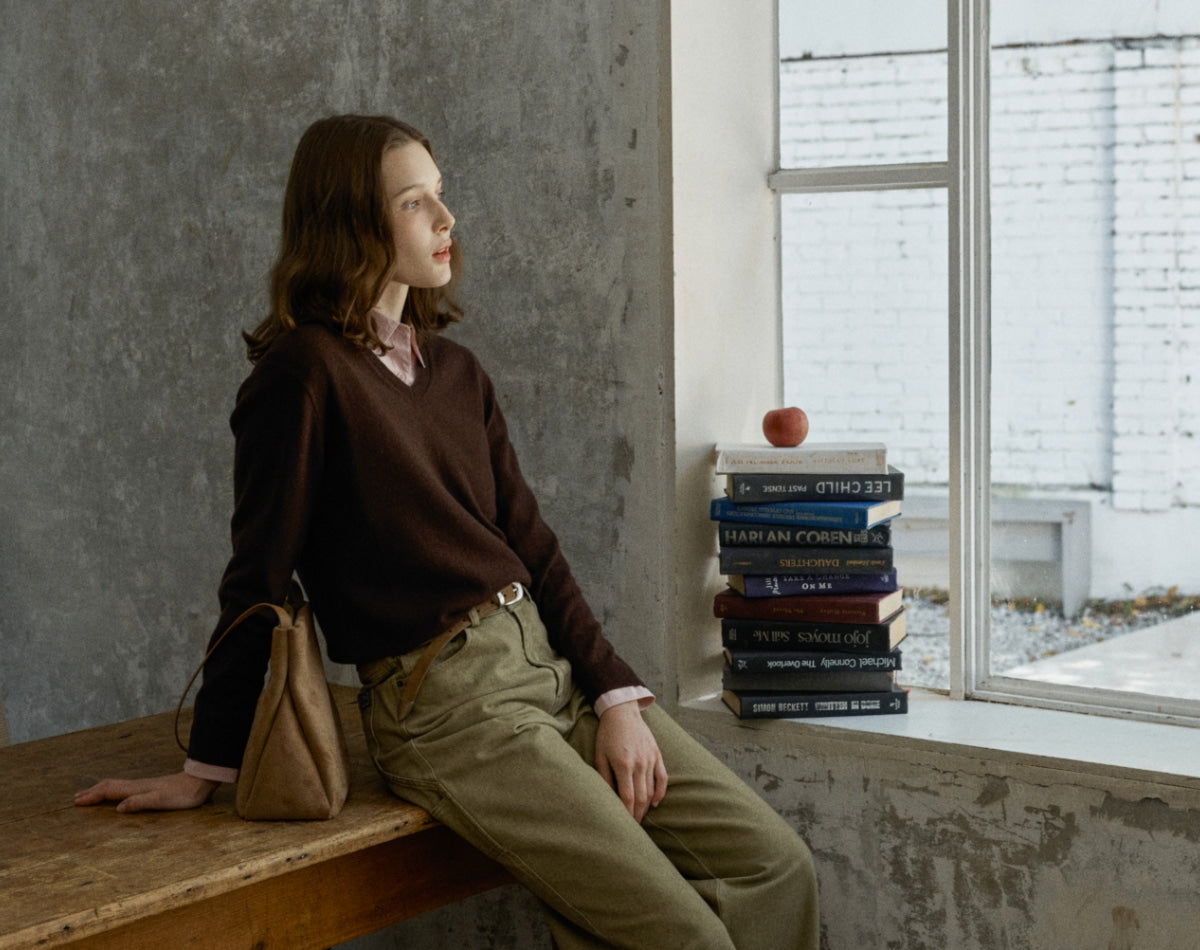 【YOONA同款】 WOOL V-NECK PULLOVER