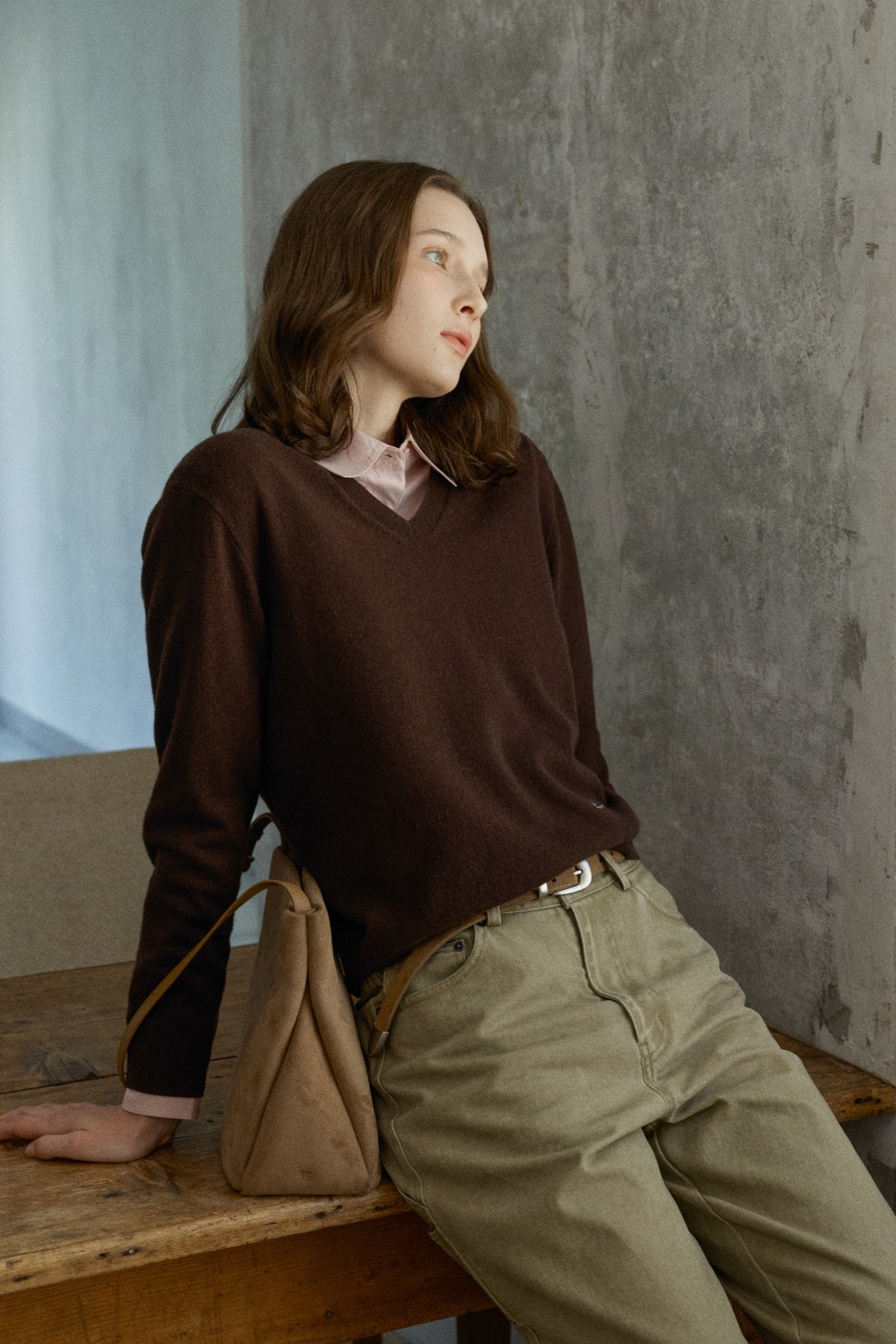 【YOONA同款】 WOOL V-NECK PULLOVER