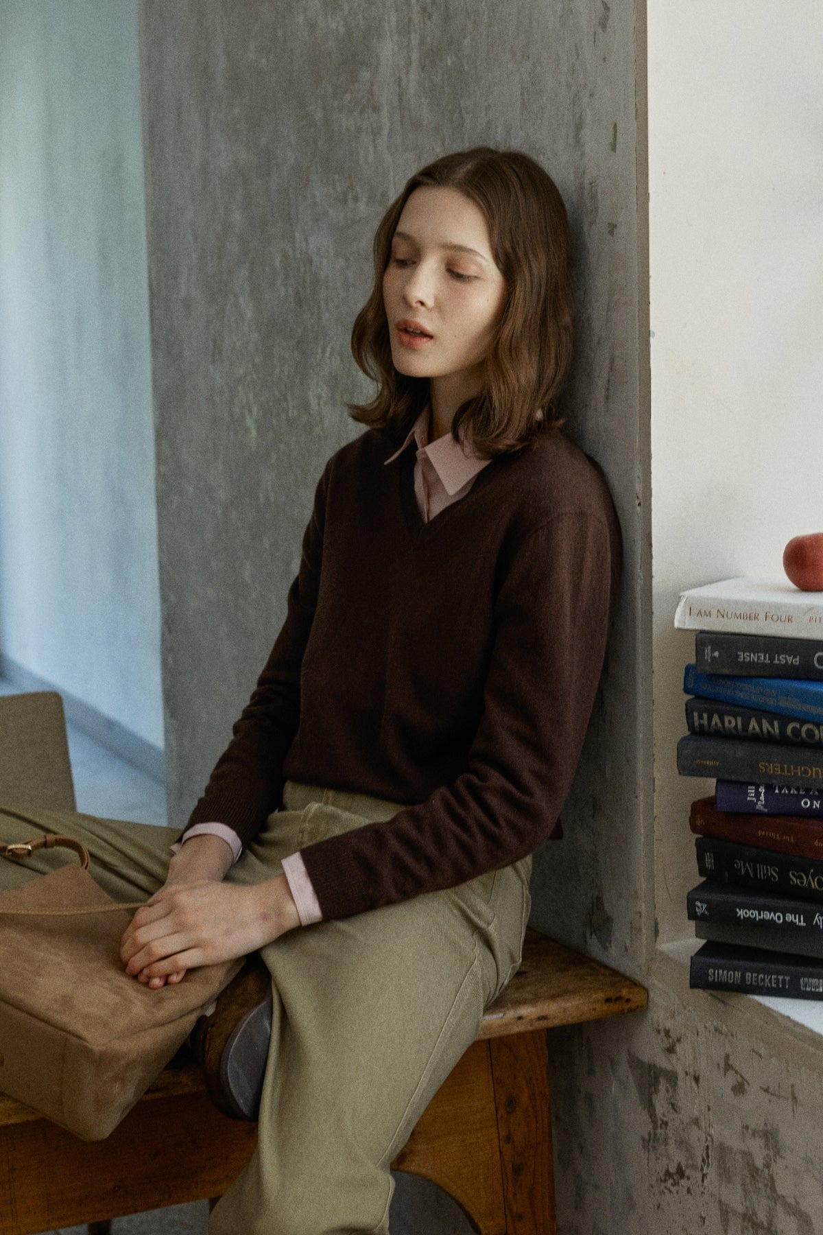 【YOONA同款】 WOOL V-NECK PULLOVER