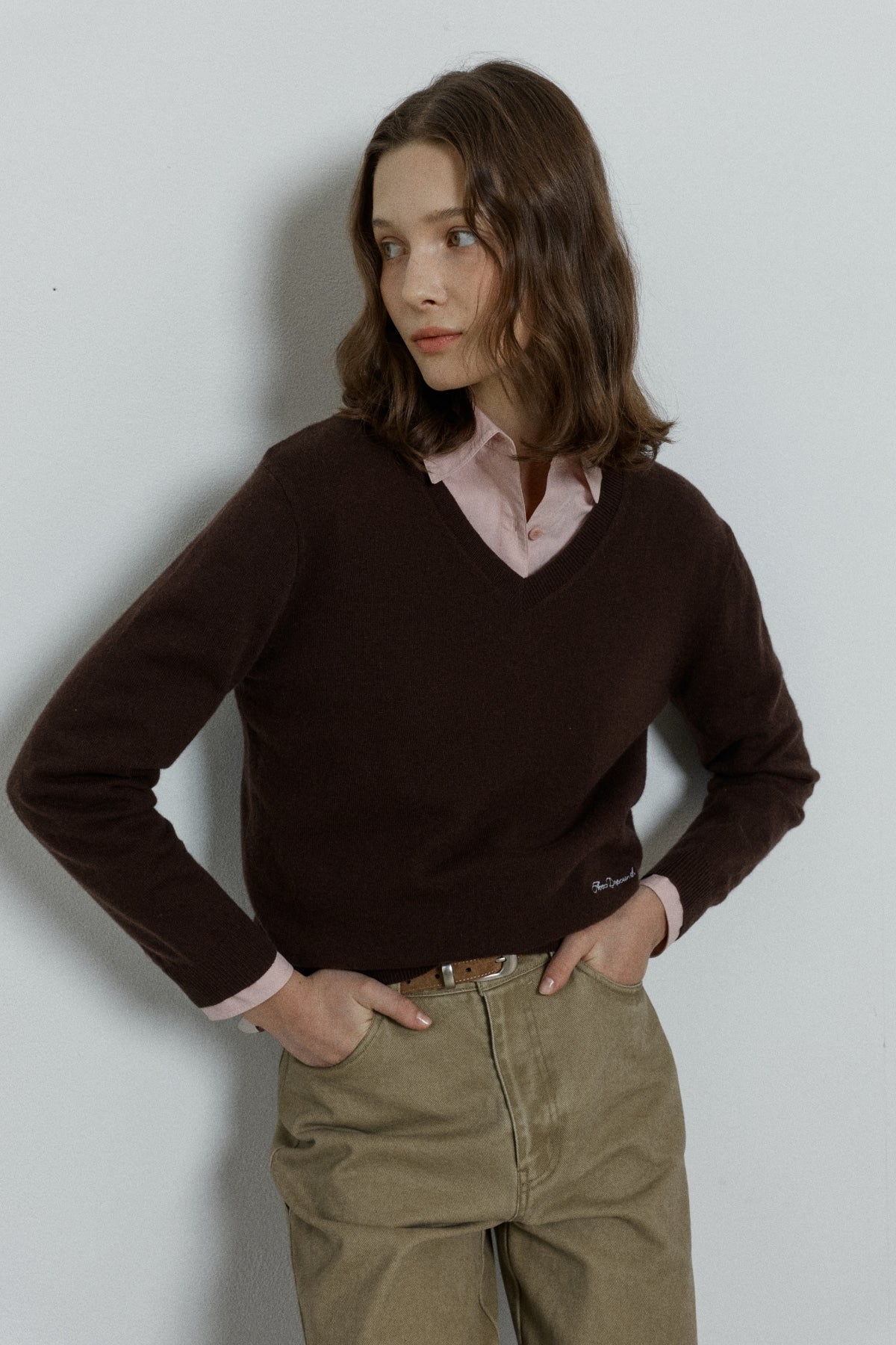 【YOONA同款】 WOOL V-NECK PULLOVER