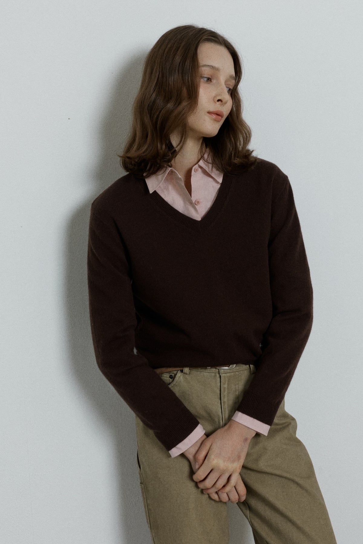 【YOONA同款】 WOOL V-NECK PULLOVER