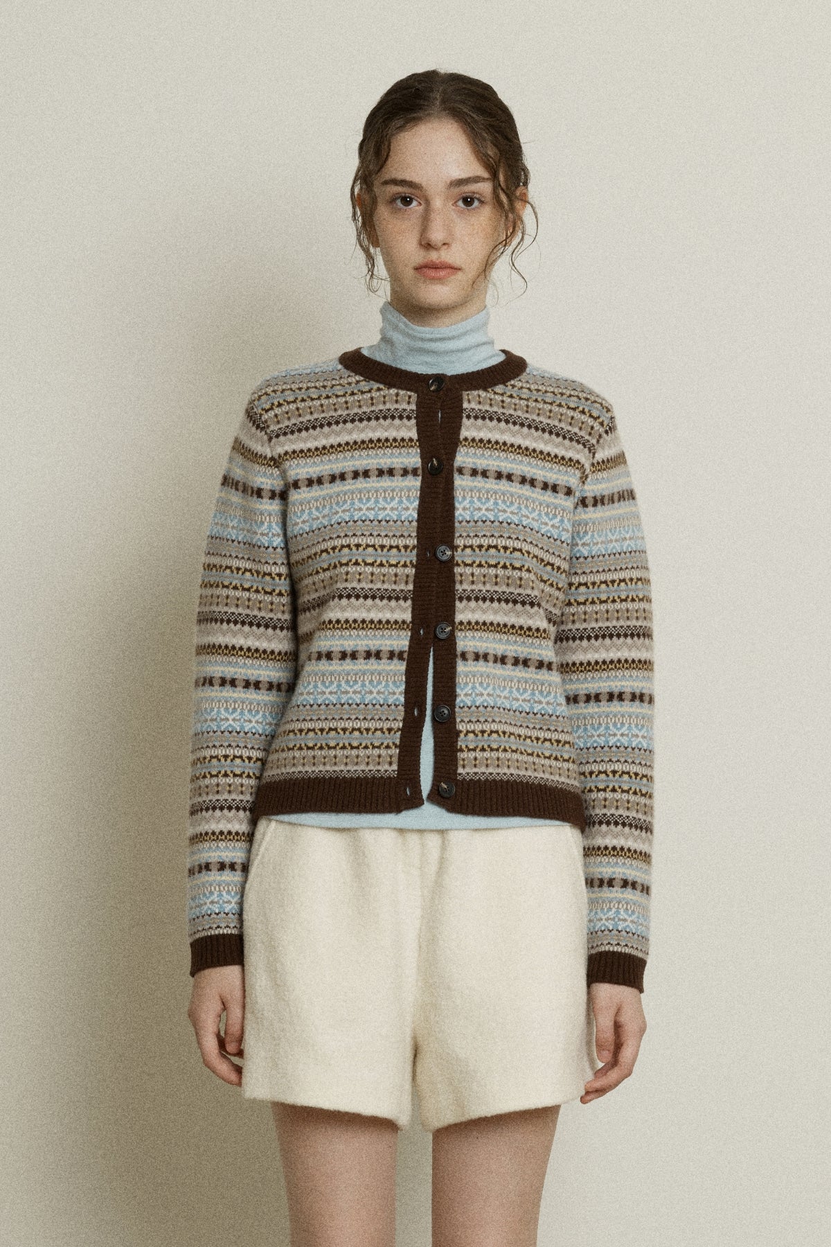 【YOONA同款】 FAIR ISLE WOOL CARDIGAN