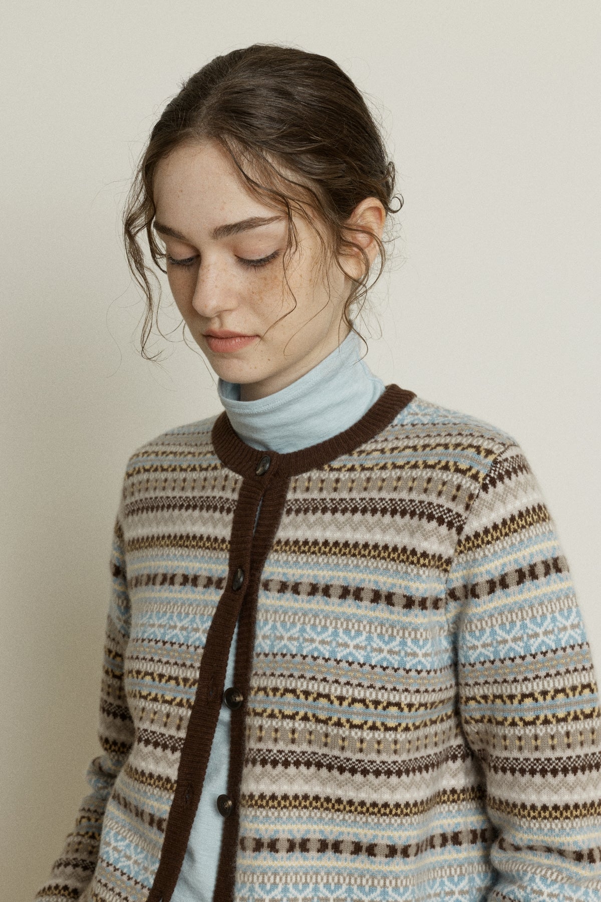 【YOONA同款】 FAIR ISLE WOOL CARDIGAN