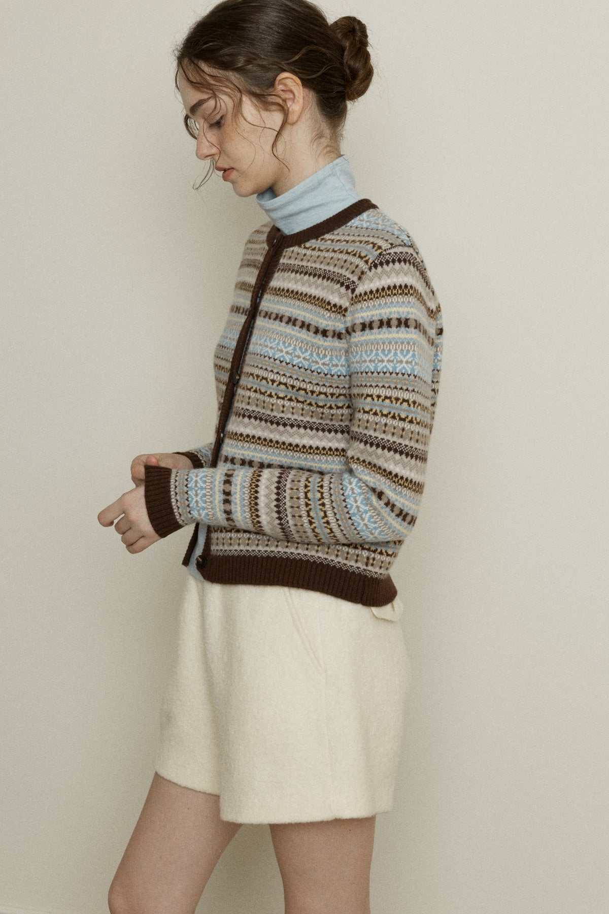 【YOONA同款】 FAIR ISLE WOOL CARDIGAN