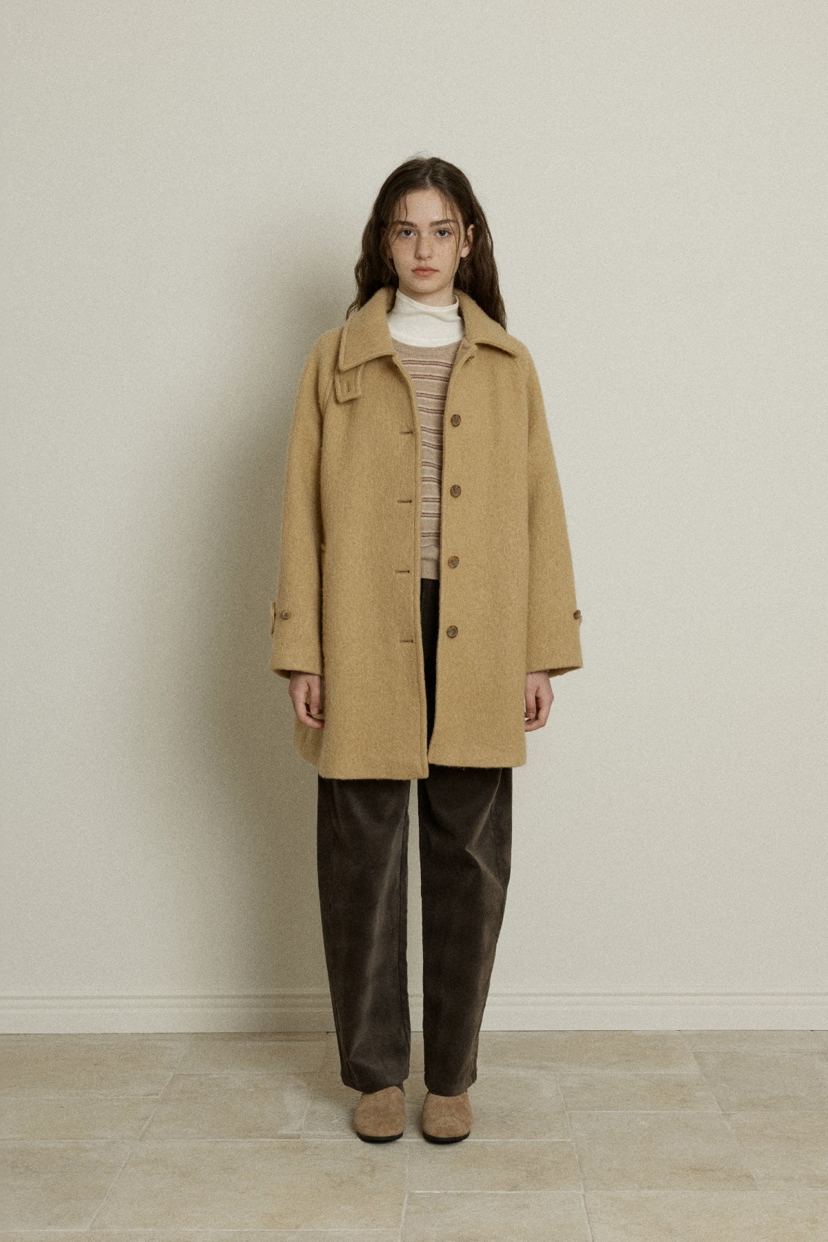【YOONA同款】 WOOL BALMACAAN HALF COAT