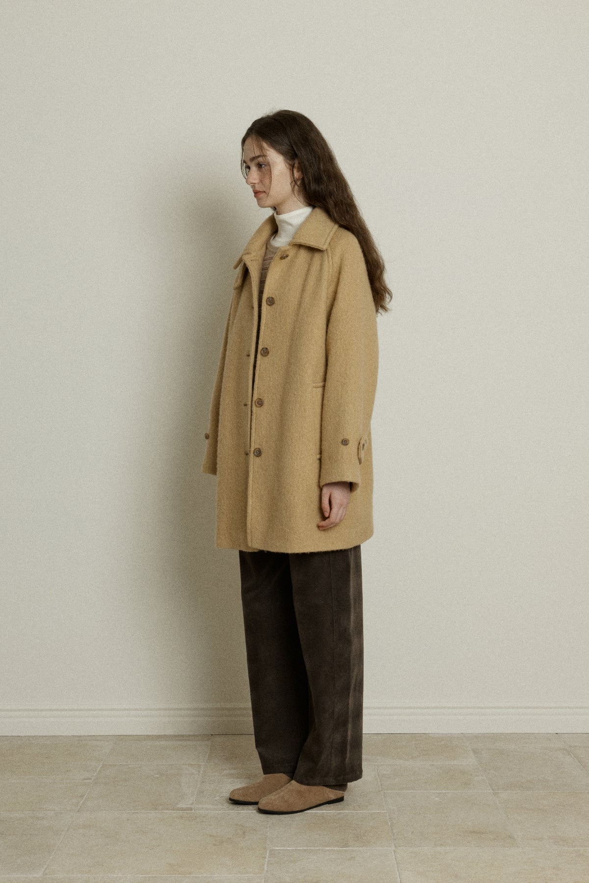 【YOONA同款】 WOOL BALMACAAN HALF COAT