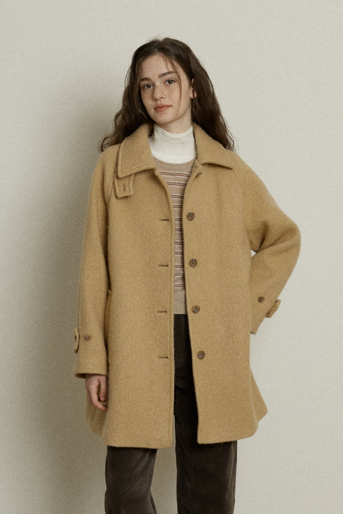 【YOONA同款】 WOOL BALMACAAN HALF COAT