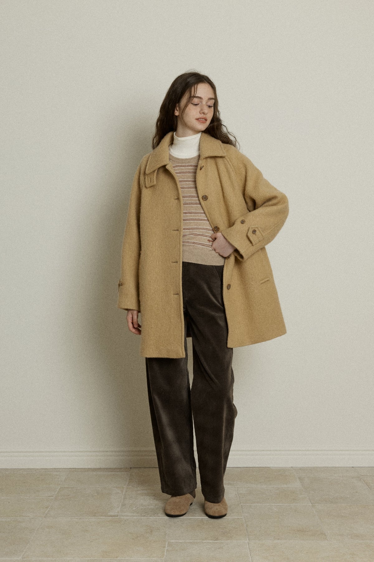 【YOONA同款】 WOOL BALMACAAN HALF COAT