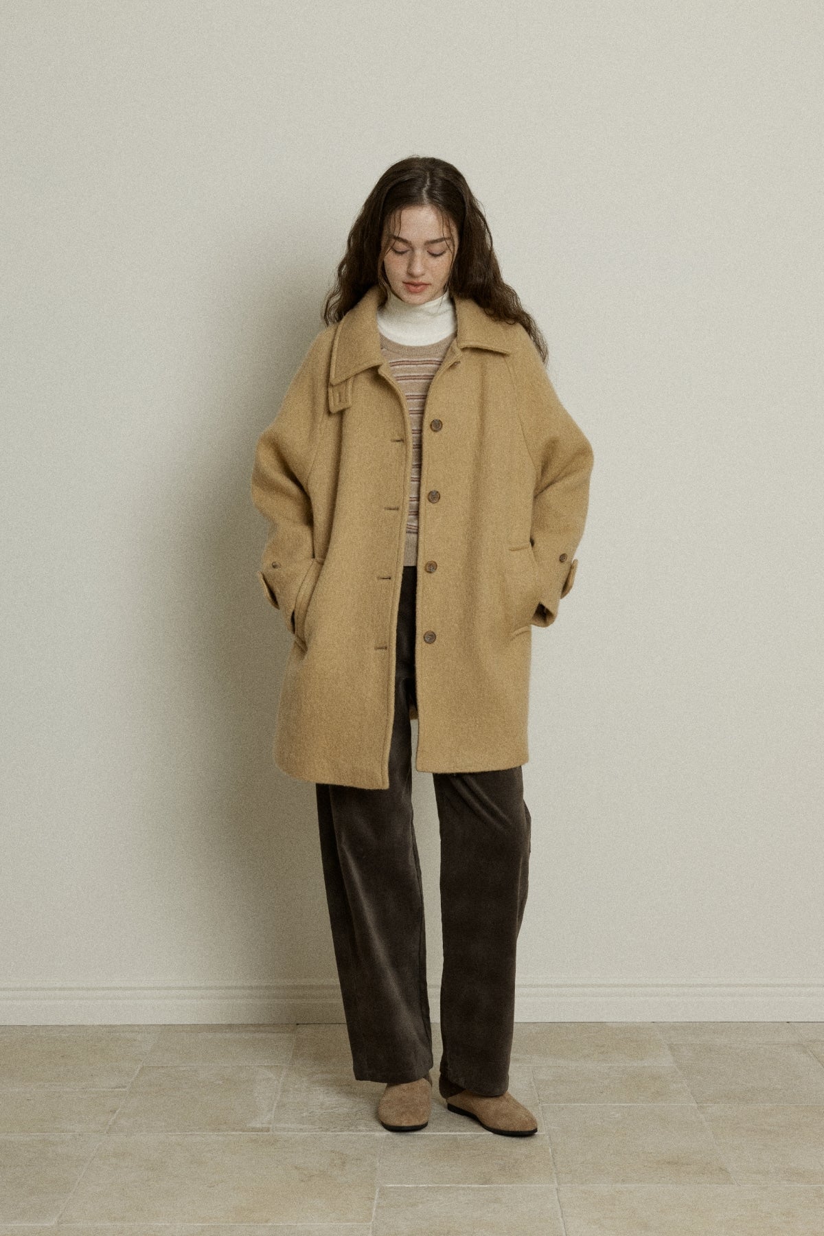 【YOONA同款】 WOOL BALMACAAN HALF COAT