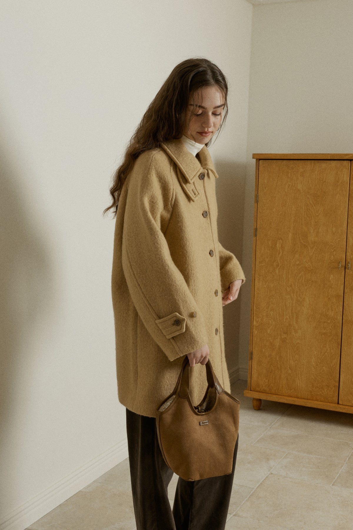 【YOONA同款】 WOOL BALMACAAN HALF COAT