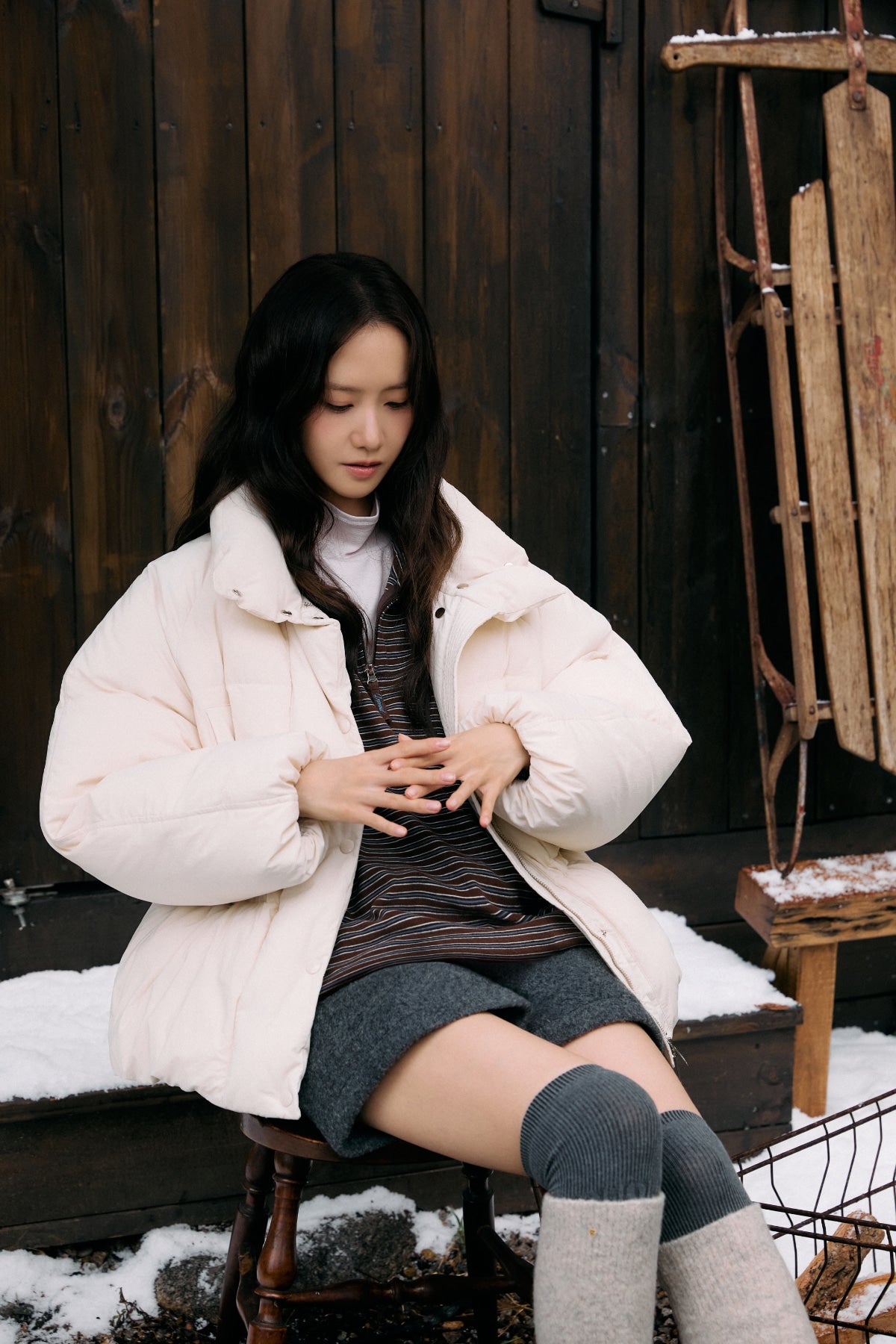 【YOONA同款】 SIGNATURE DUCK DOWN HALF JUMPER