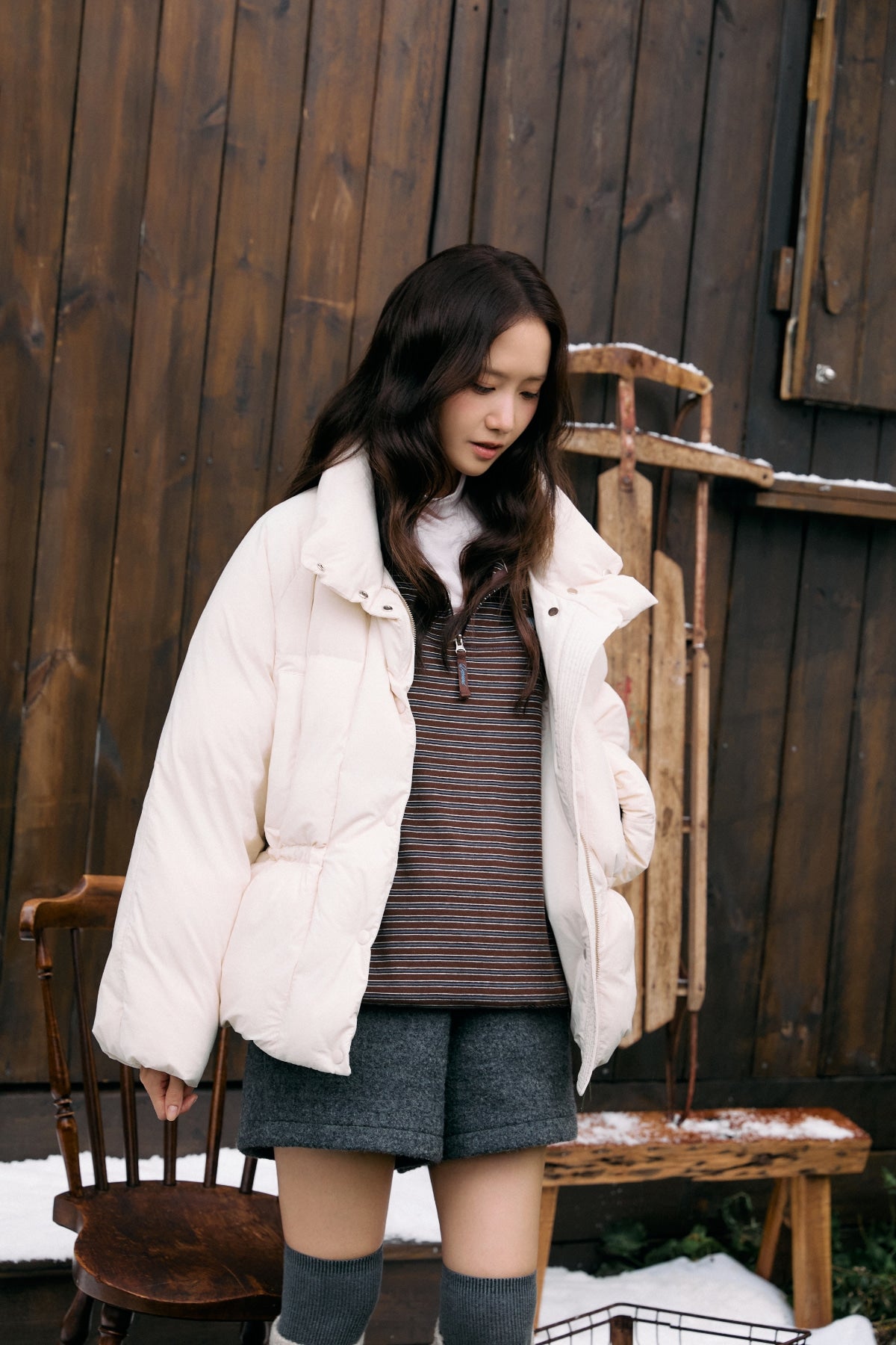 【YOONA同款】 SIGNATURE DUCK DOWN HALF JUMPER