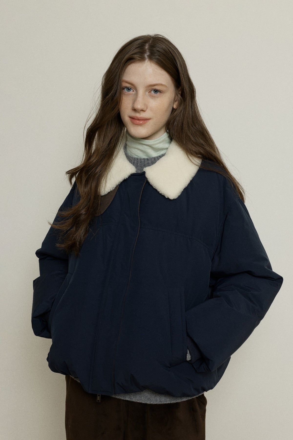 【YOONA同款】 FUR COLLAR DUCK DOWN JUMPER