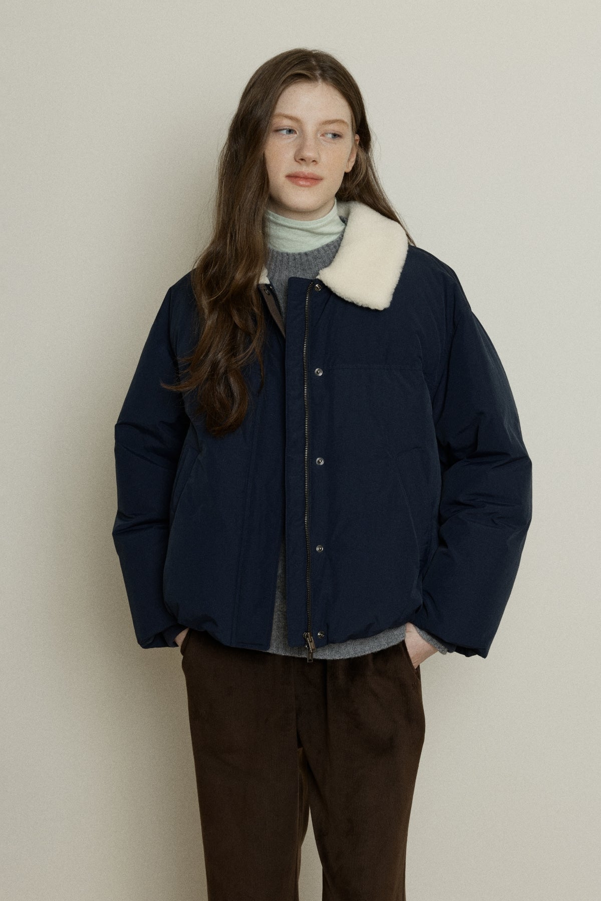 【YOONA同款】 FUR COLLAR DUCK DOWN JUMPER