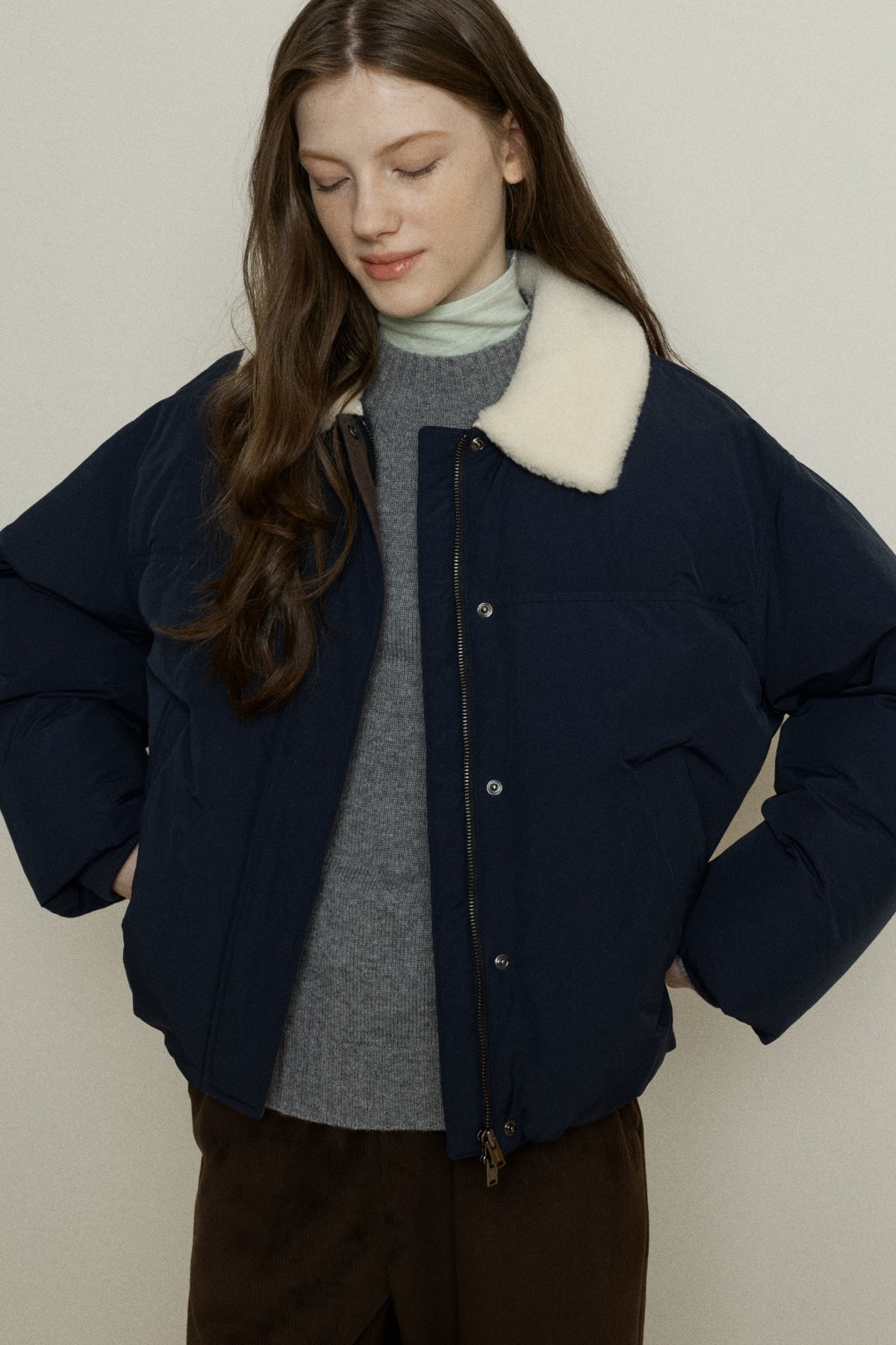 【YOONA同款】 FUR COLLAR DUCK DOWN JUMPER