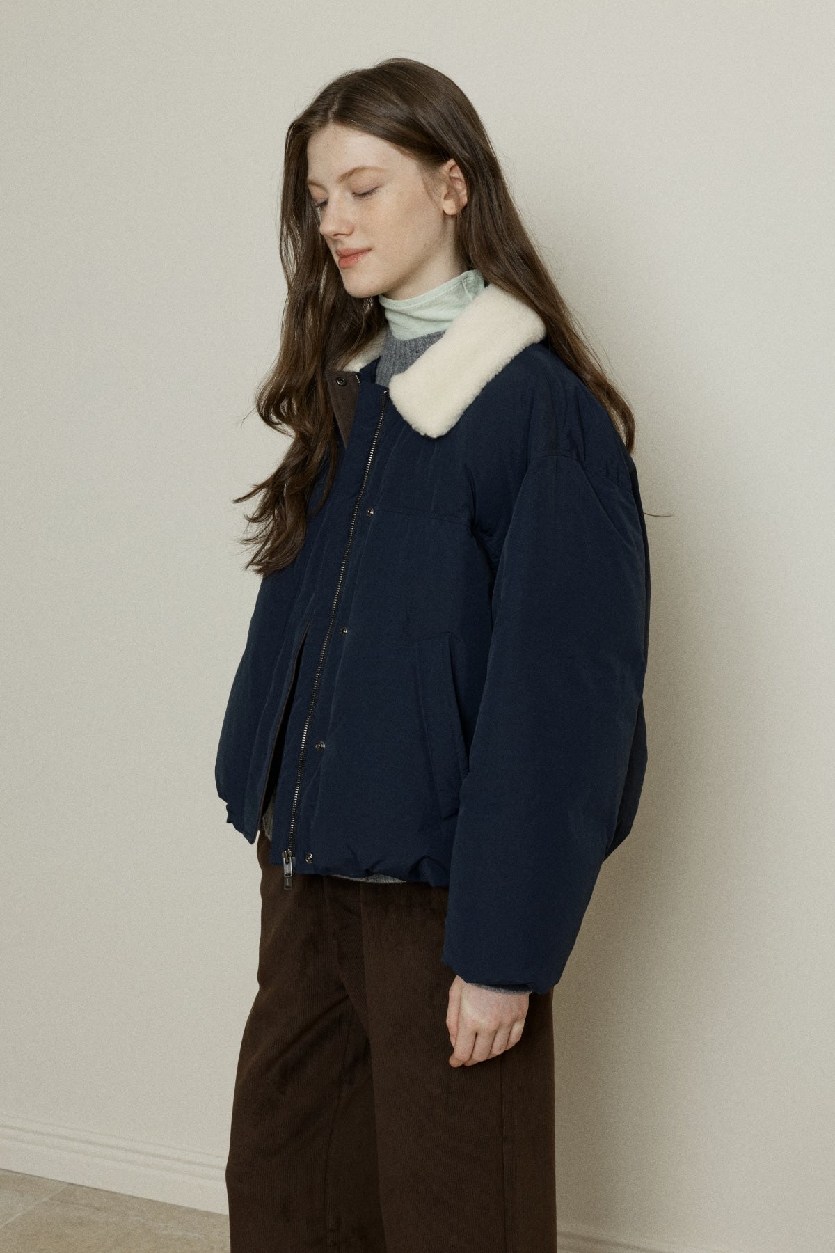 【YOONA同款】 FUR COLLAR DUCK DOWN JUMPER