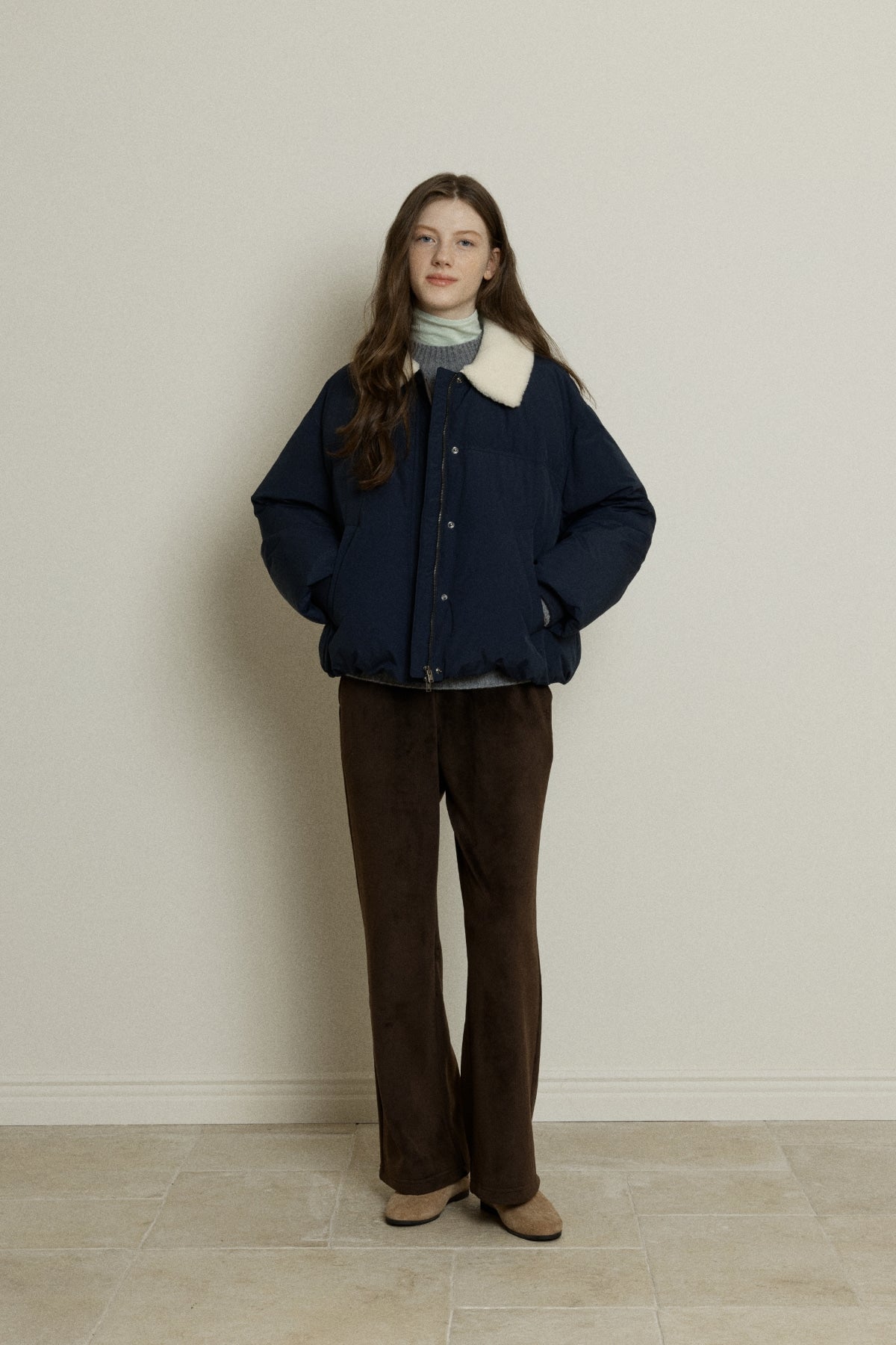 【YOONA同款】 FUR COLLAR DUCK DOWN JUMPER