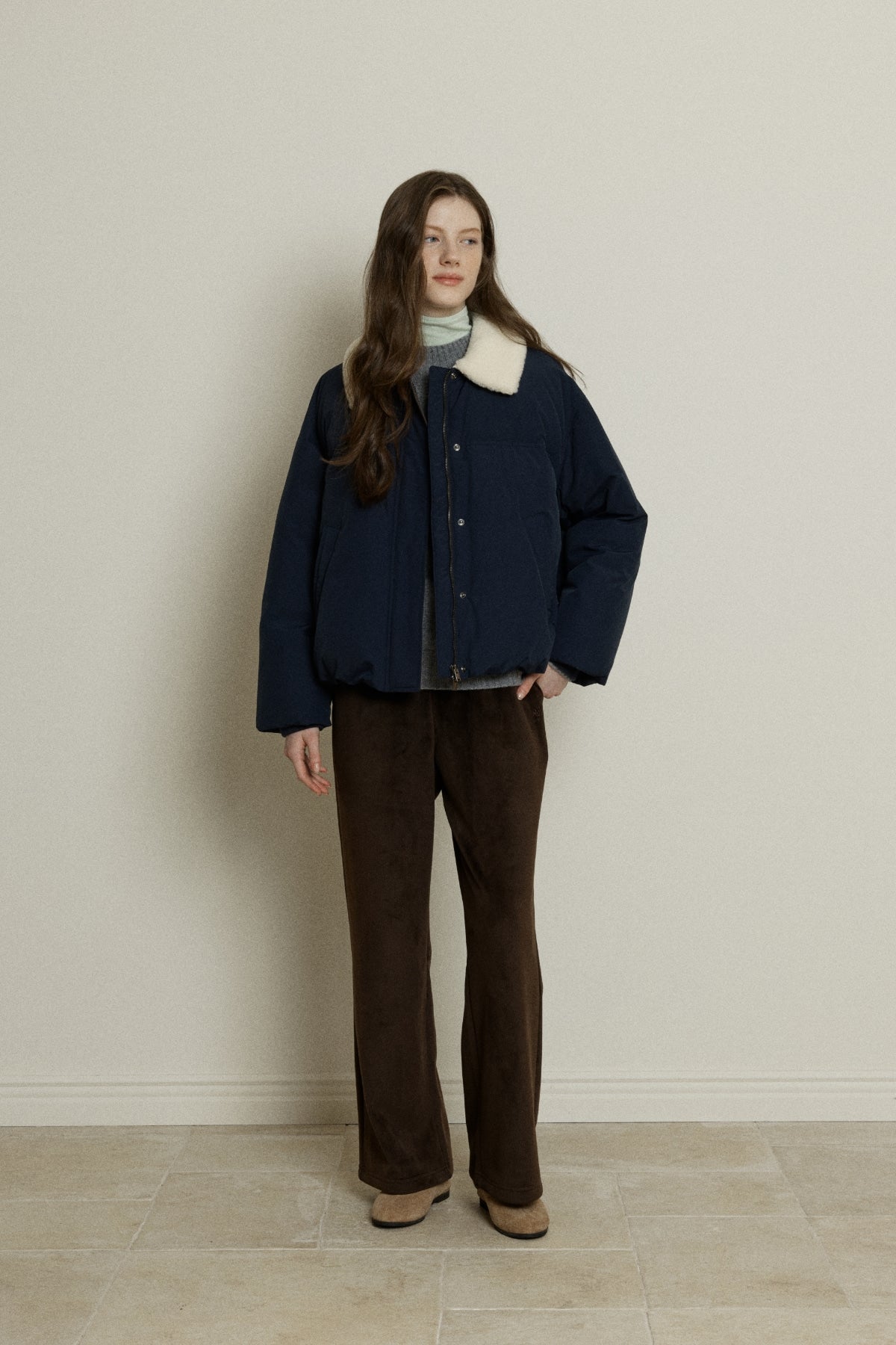 【YOONA同款】 FUR COLLAR DUCK DOWN JUMPER