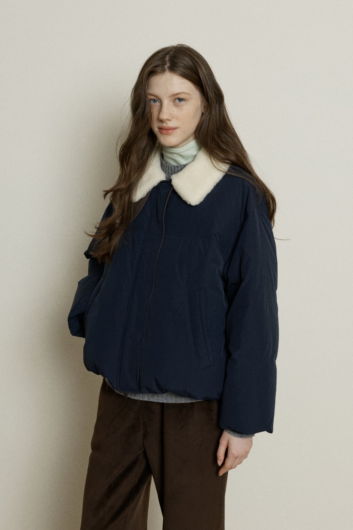 【YOONA同款】 FUR COLLAR DUCK DOWN JUMPER