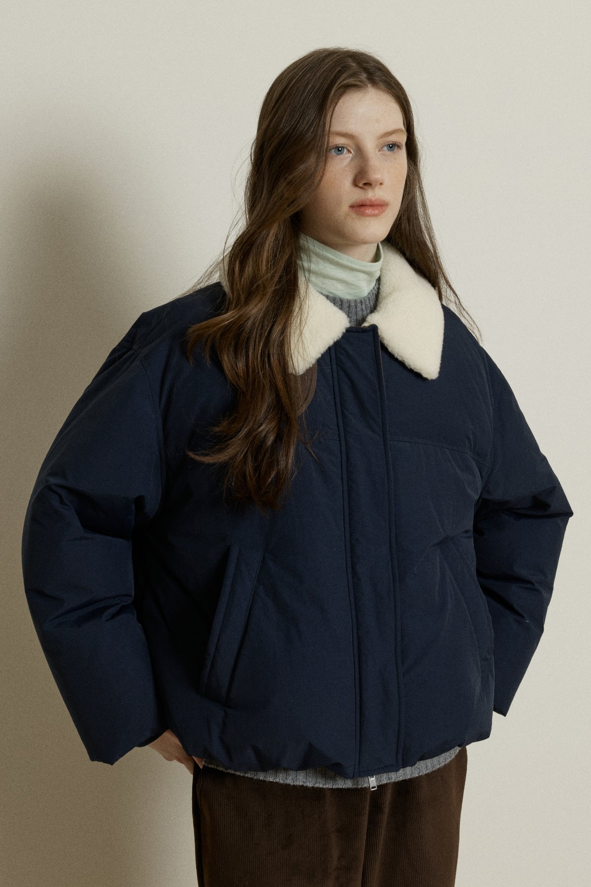 【YOONA同款】 FUR COLLAR DUCK DOWN JUMPER