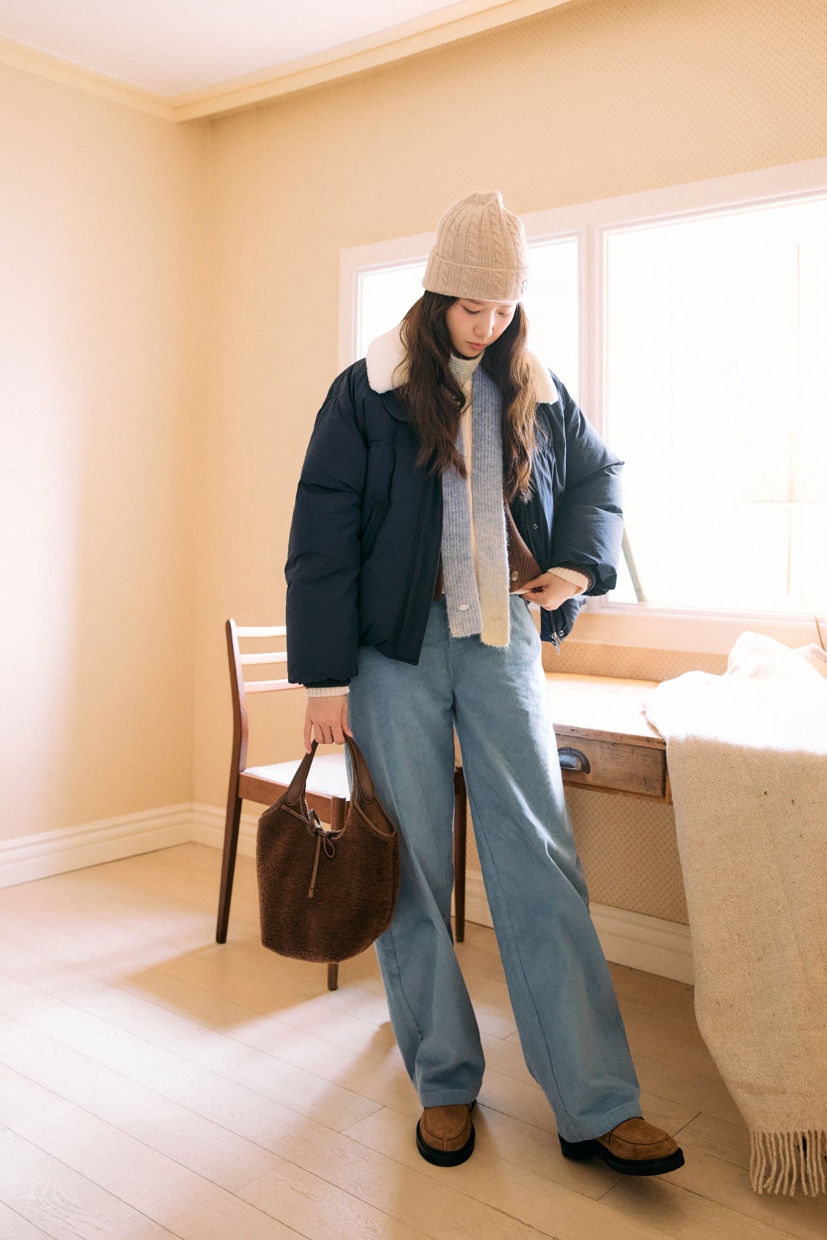 【YOONA同款】 FUR COLLAR DUCK DOWN JUMPER