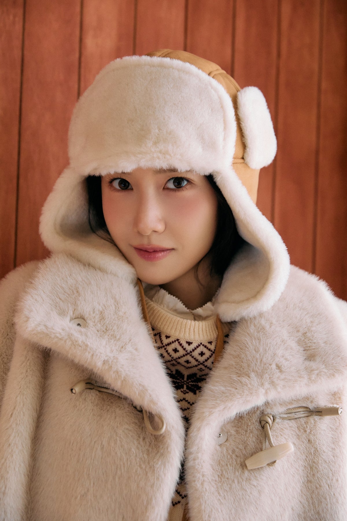 【YOONA同款】 SHEARLING MUSTANG TRAPPER HAT
