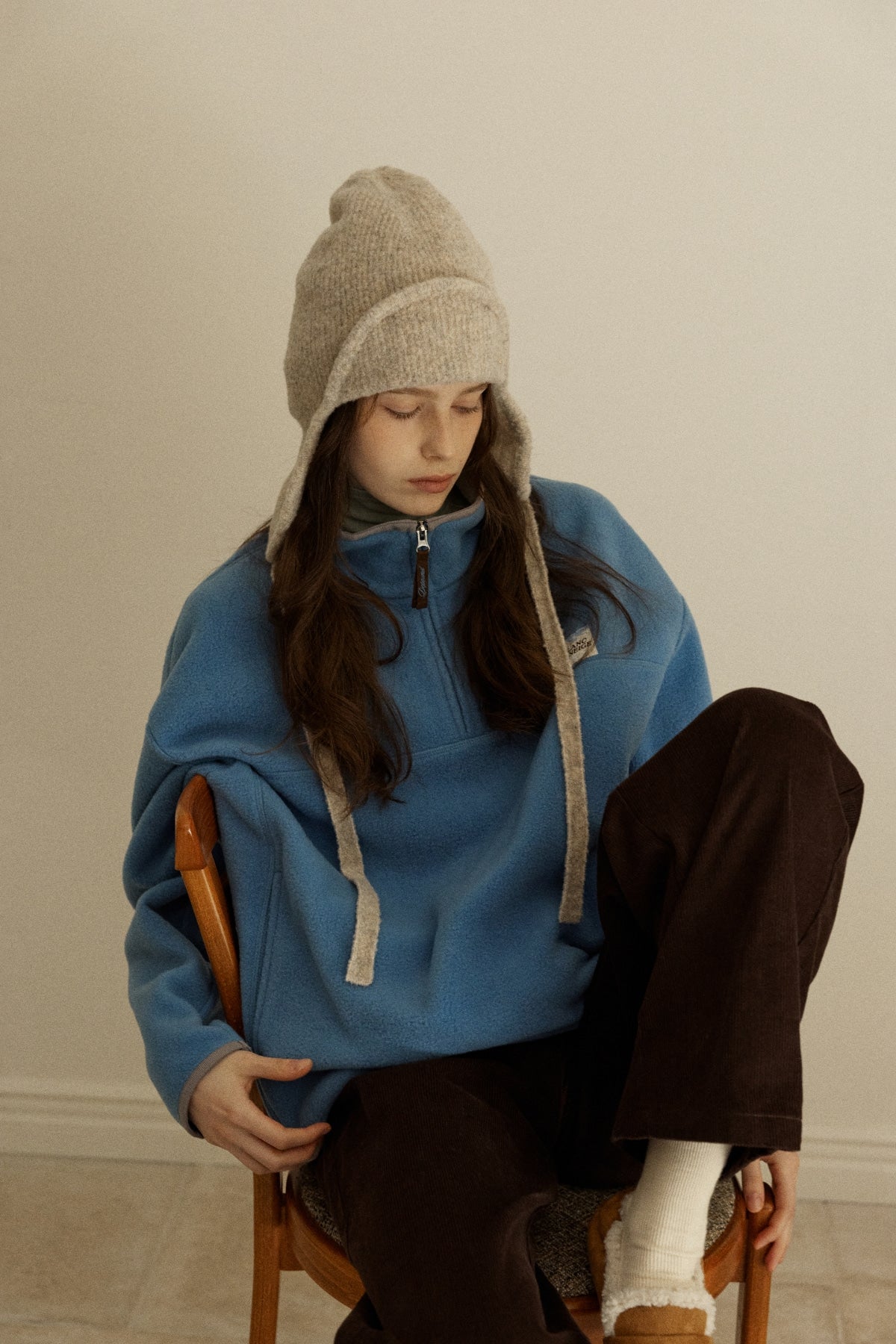 BOUCLE WOOL TRAPPER HAT