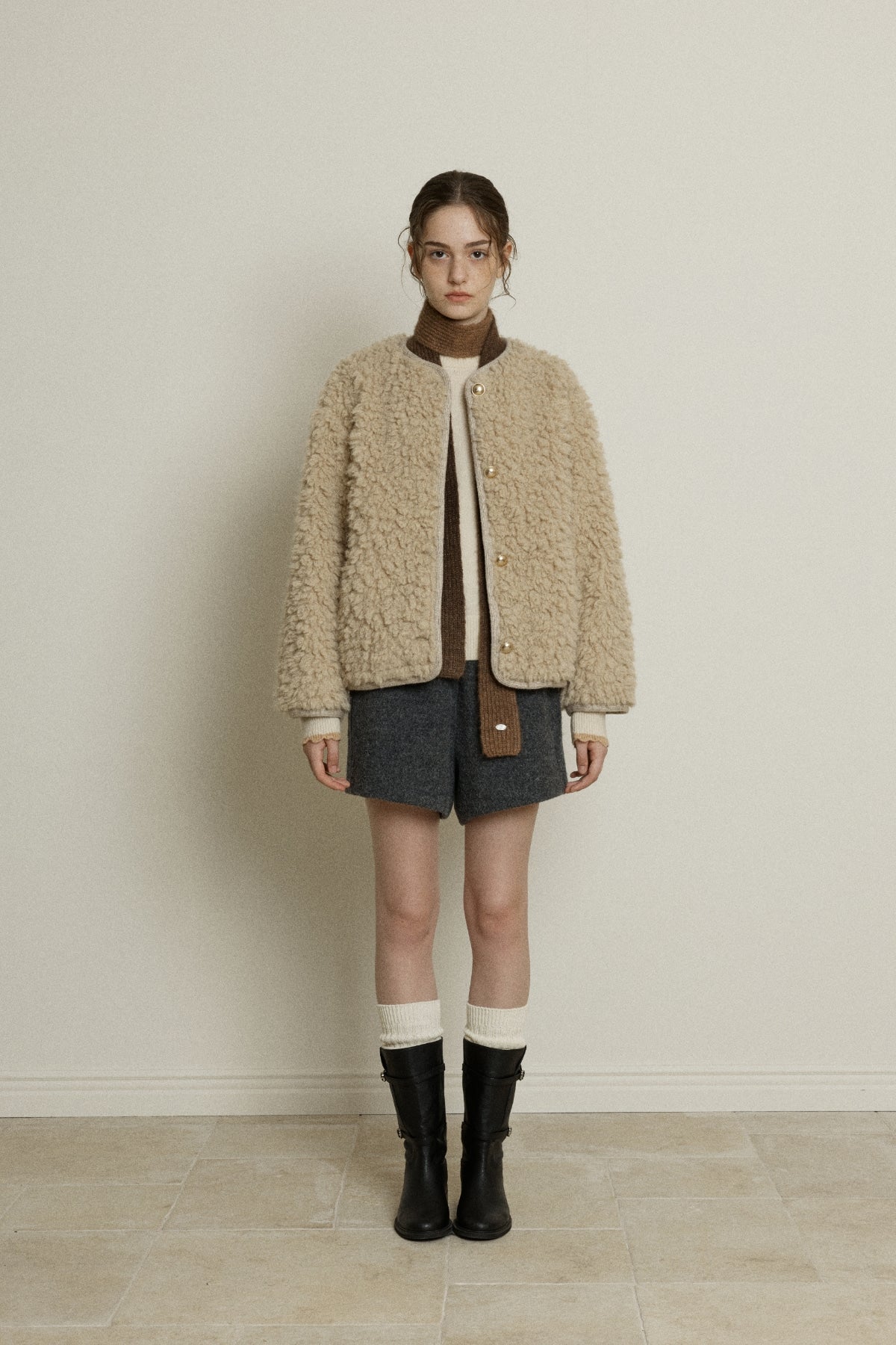 【YOONA同款】 FLUFFY FUR JACKET - LIGHT