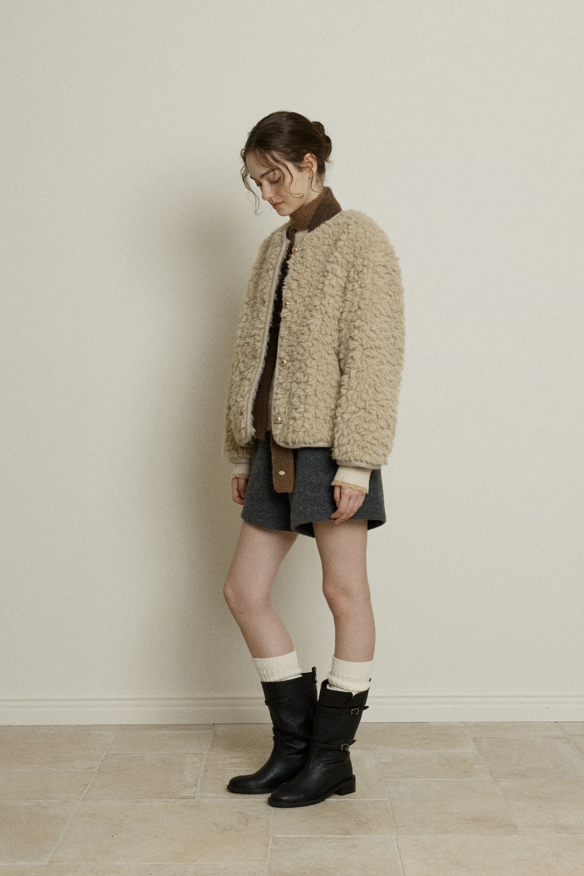 【YOONA同款】 FLUFFY FUR JACKET - LIGHT