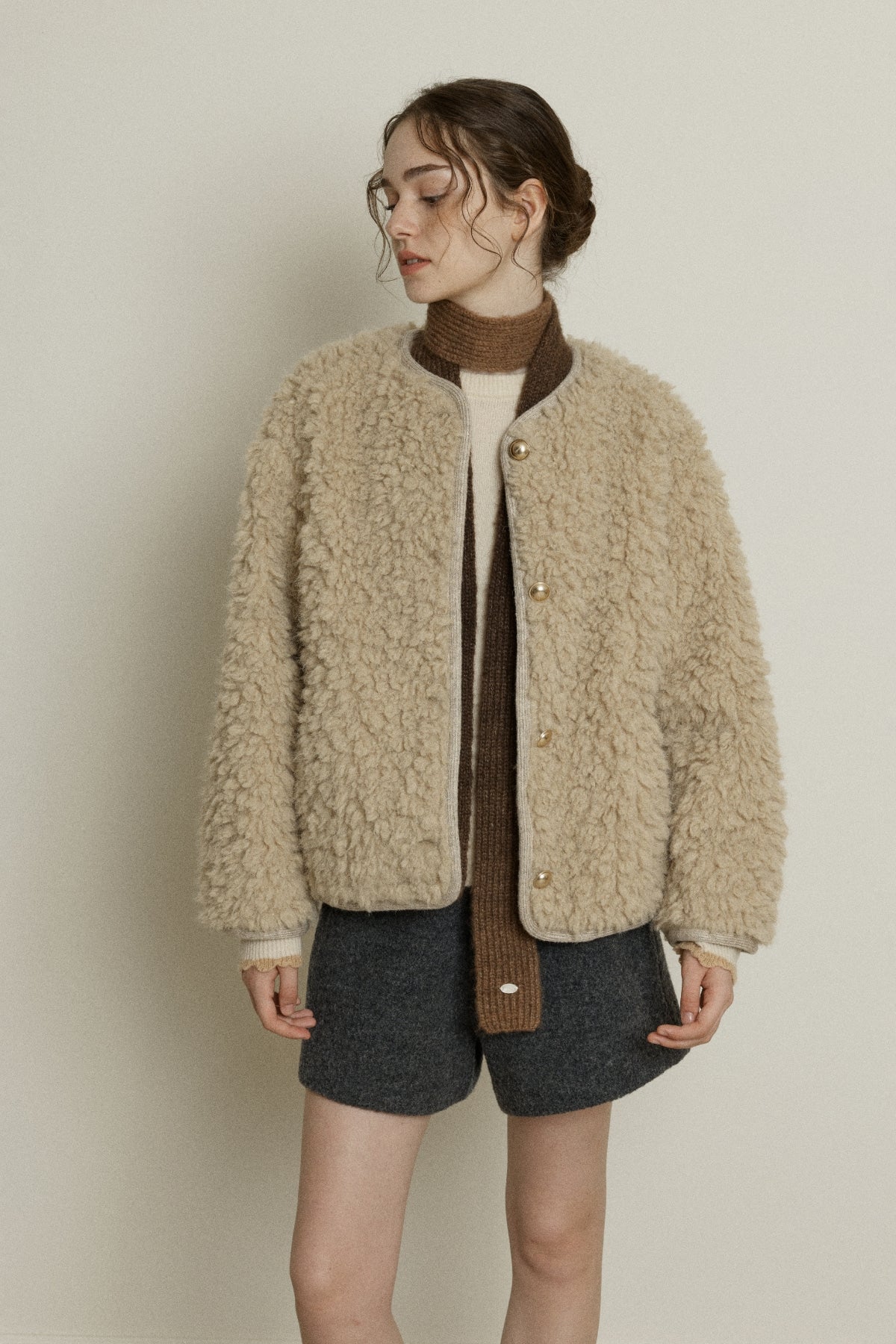 【YOONA同款】 FLUFFY FUR JACKET - LIGHT